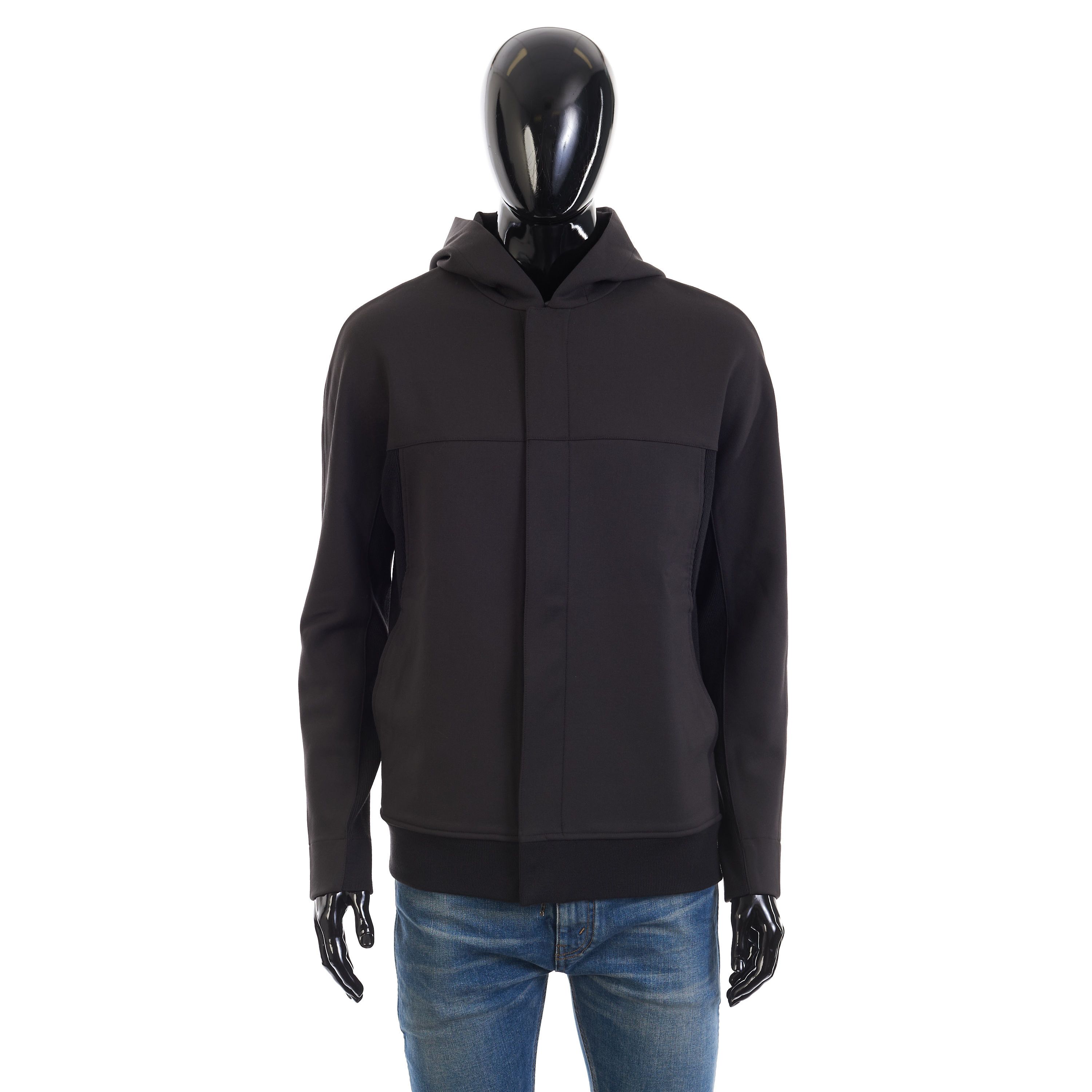 image of Loro Piana Holburn Bomber In Caviar Black Virgin Wool, Men's (Size Large)