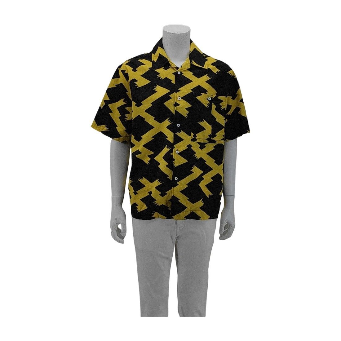 Loewe Loewe Zig-Zag Lightning Pattern Short Sleeve Shirt Size S Size US S / EU 44-46 / 1 - 1 Thumbnail