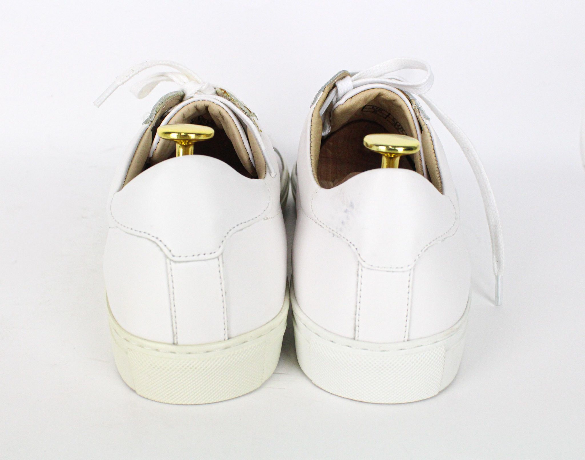Suitsupply EU42 White Leather Laced Low-Top 72665 Size US 9 / EU 42 - 5 Thumbnail