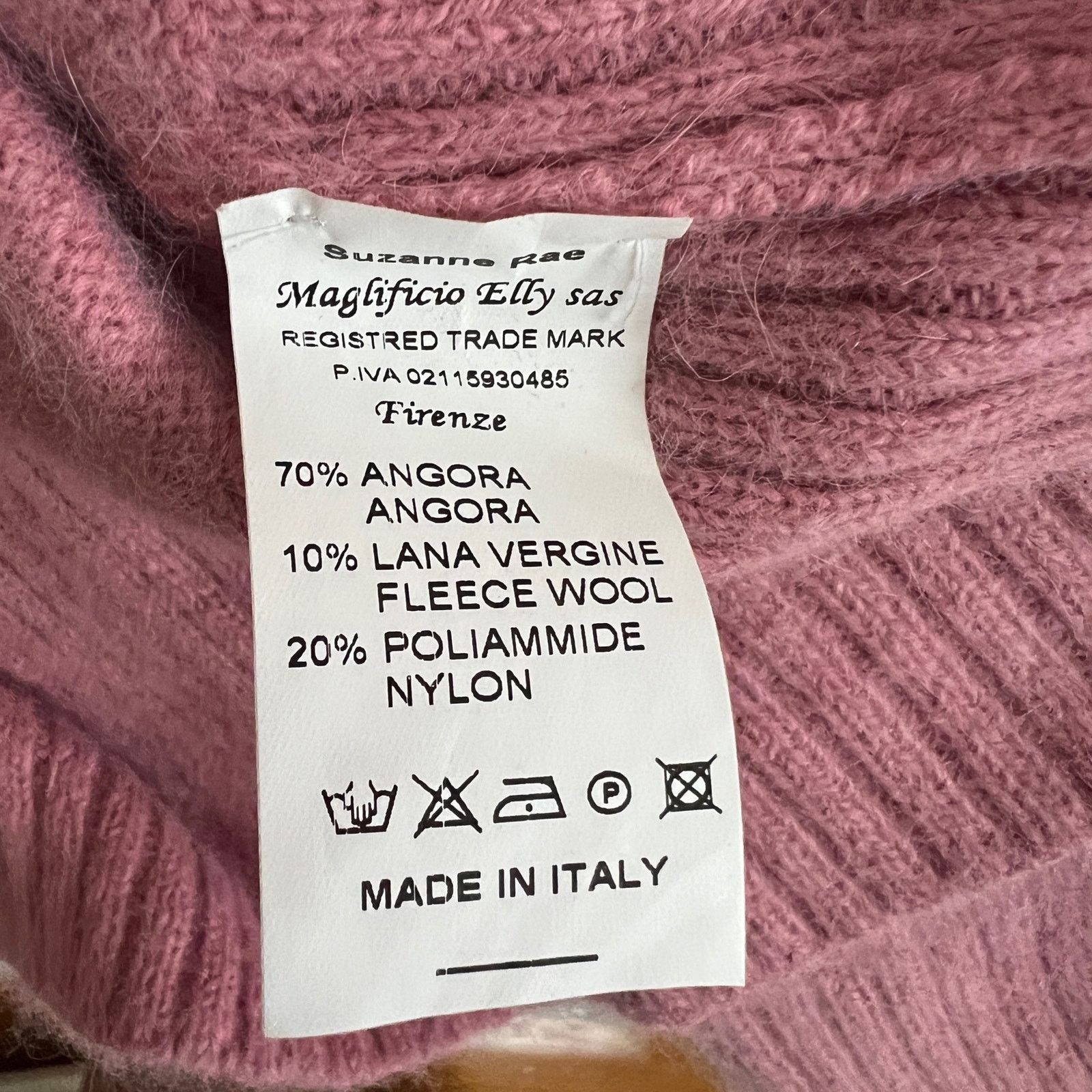 Other SUZANNE RAE Pink Angora Wool Blend Turtleneck Sweater Size M Size M / US 6-8 / IT 42-44 - 5 Thumbnail