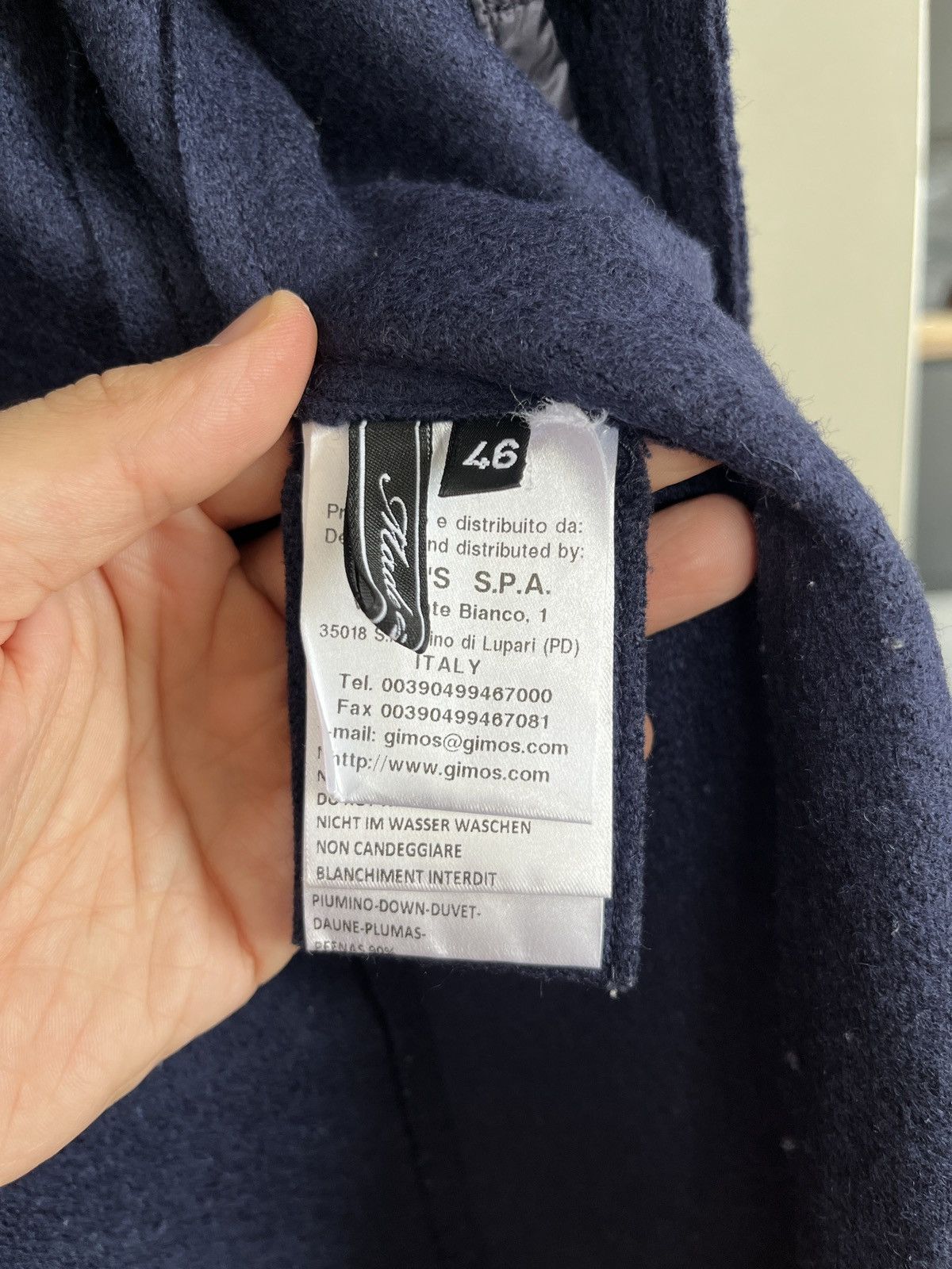 Gimo's Gimos Blue Wool Parka w/ Detachable Down Hood & Vest Size L / US 10 / IT 46 - 18 Thumbnail