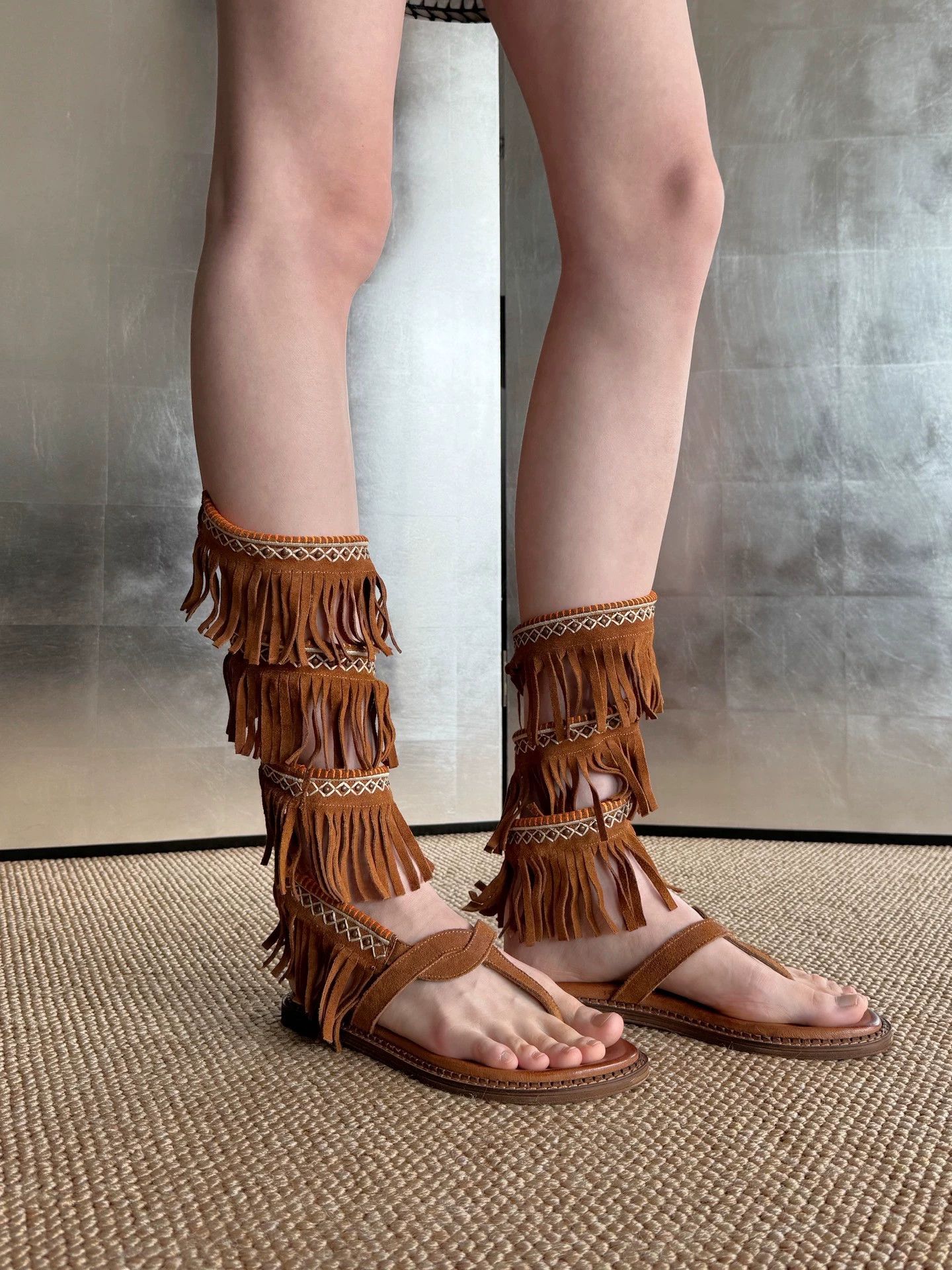 Other Vintage Italian suede tassel sandals Size 38 Size US 7.5 / IT 37.5 - 1 Thumbnail