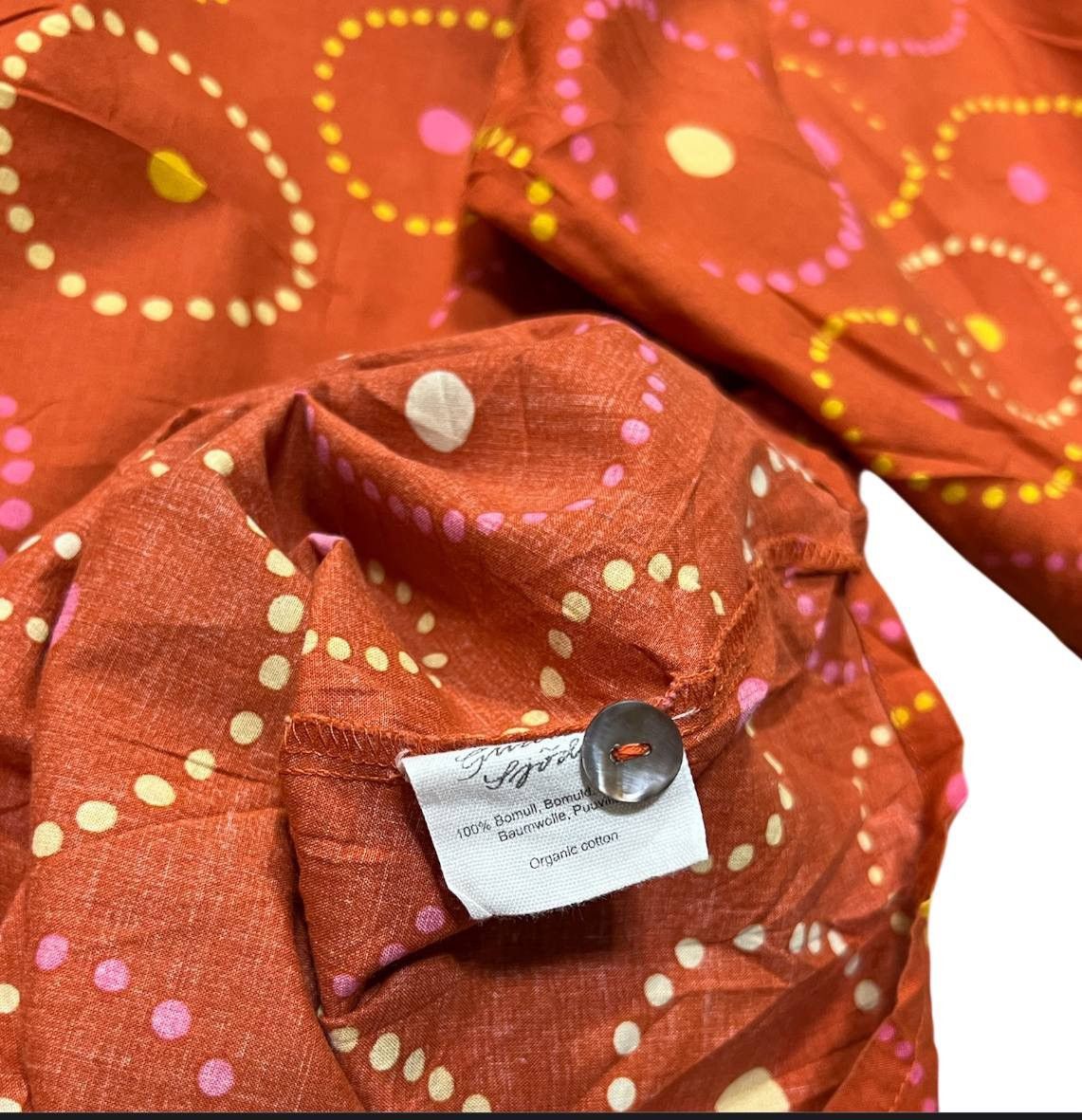 Gudrun Sjoden GUDRUN SJODEN ORGANIC COTTON V NECK BUTTON BLOUSE SHIRT XL Size XL / US 12-14 / IT 48-50 - 5 Thumbnail