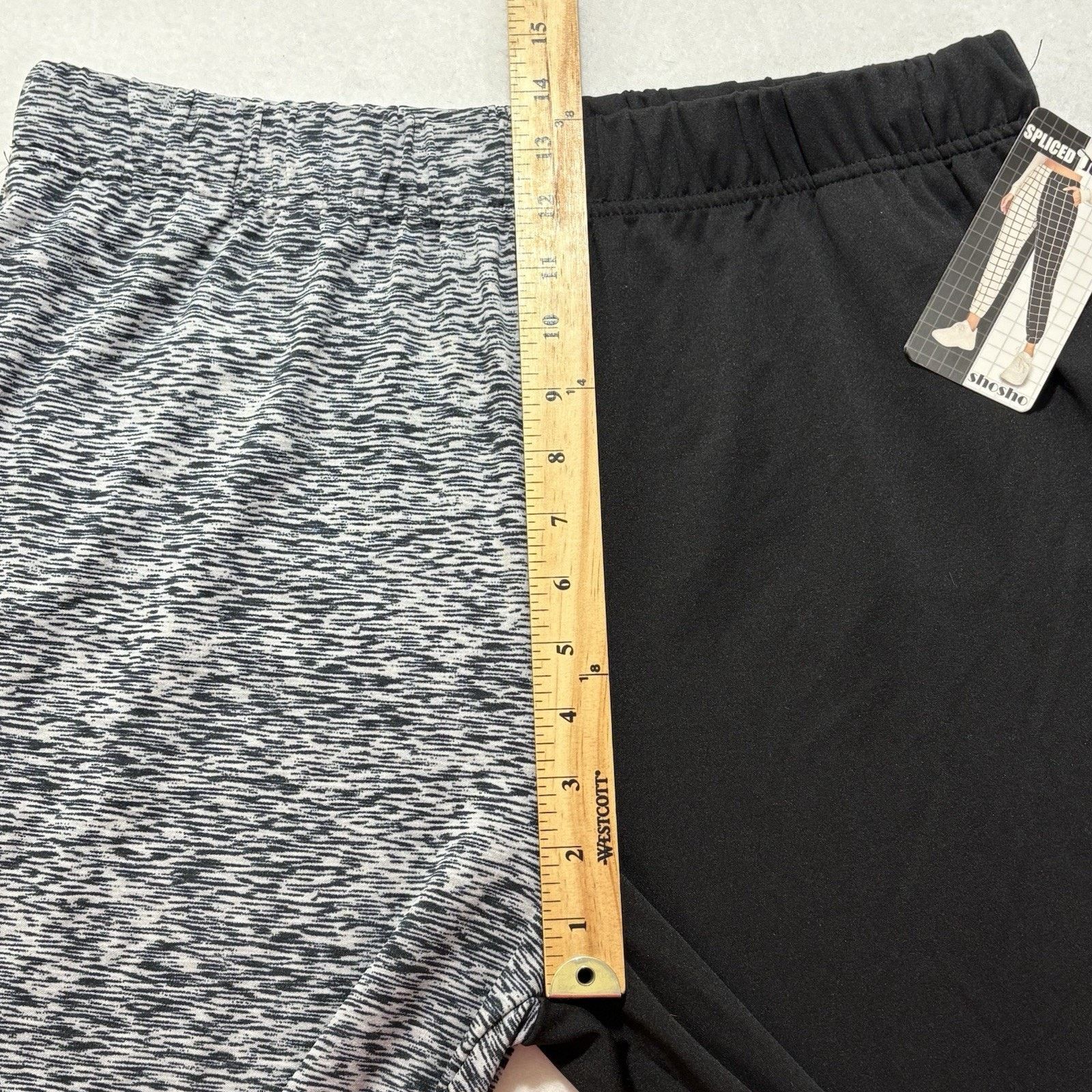 Other Shosho 1X Spliced Jogger Sweatpants Tapered Gray Black Pants Size 42" / US 20 - 9 Thumbnail
