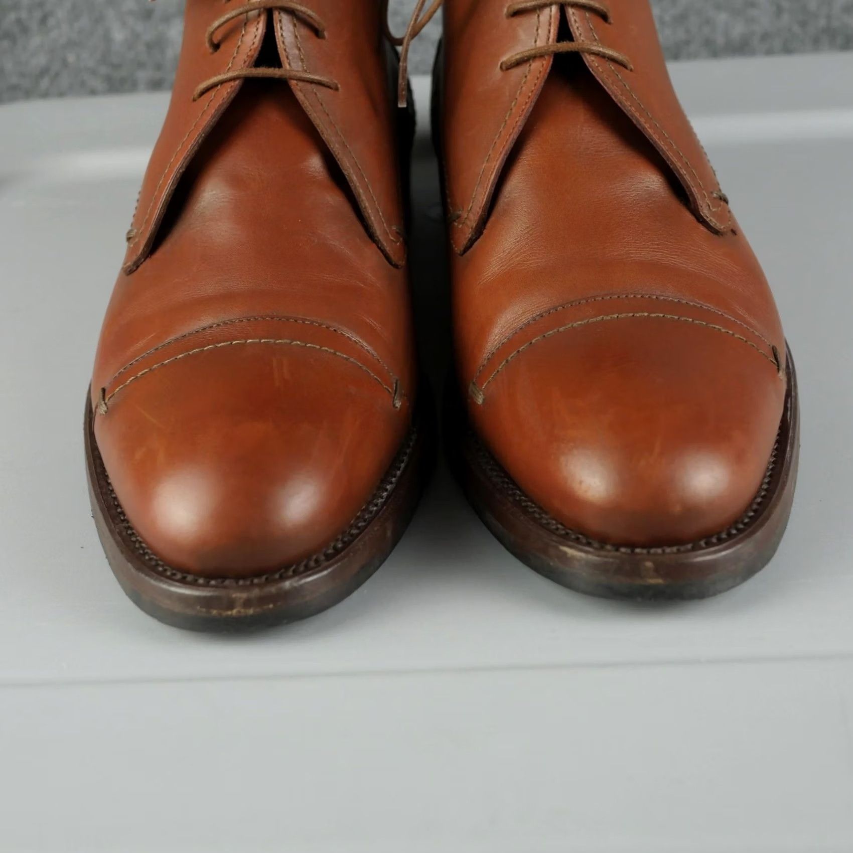 CO Rider Boot Co Chukka Boots Mens Size 8 Brown Leather Cap Toe Made In Italy Size ONE SIZE - 4 Thumbnail