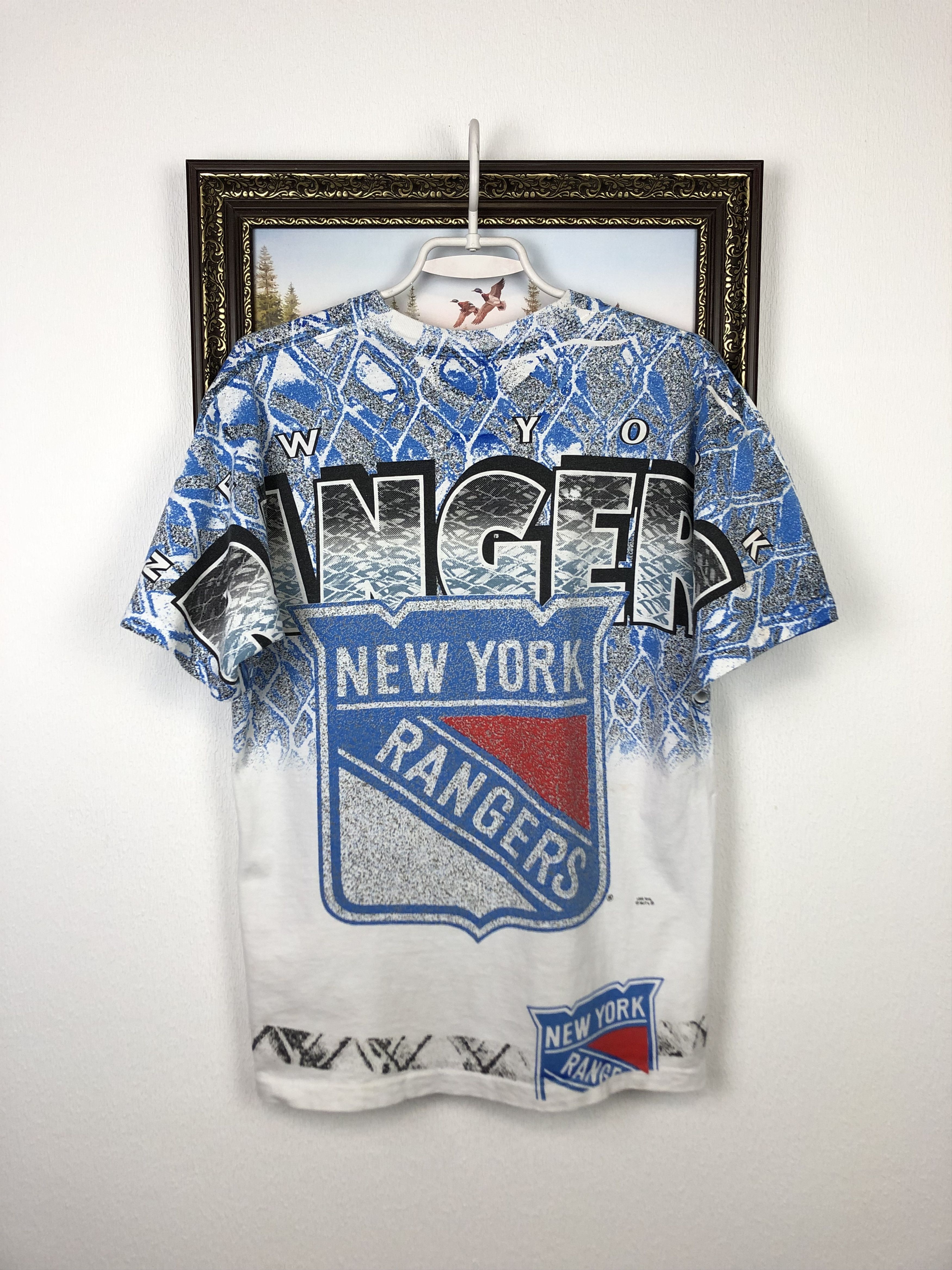 Vintage Vintage New York Rangers NHL Shirt Over Print Mens Tee Size US M / EU 48-50 / 2 - 10 Thumbnail