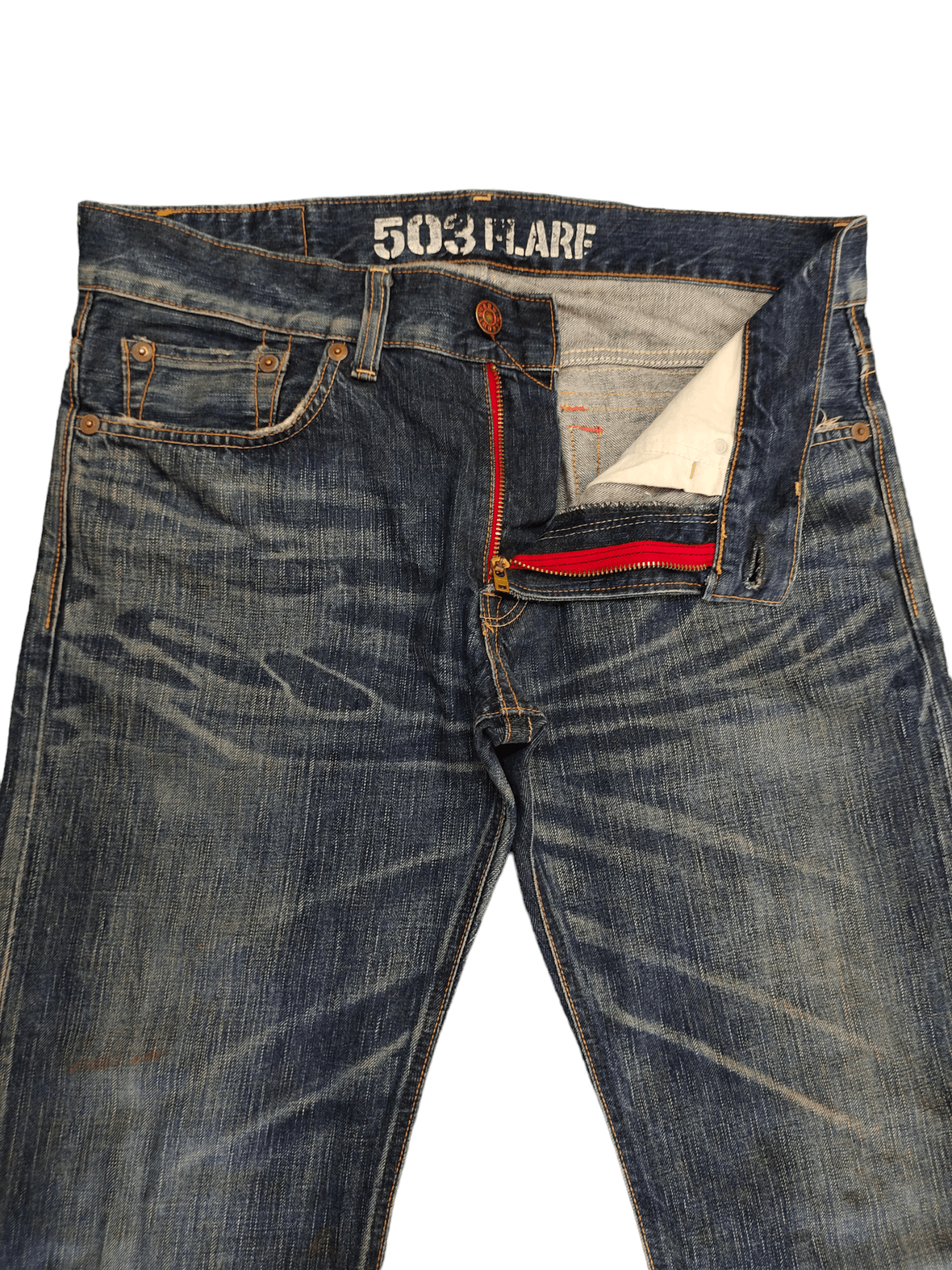 If Six Was Nine Flare Jean Edwin 503 Flare Clawmark Denim Bootcut Mudmax Goa Size US 34 / EU 50 - 10 Thumbnail