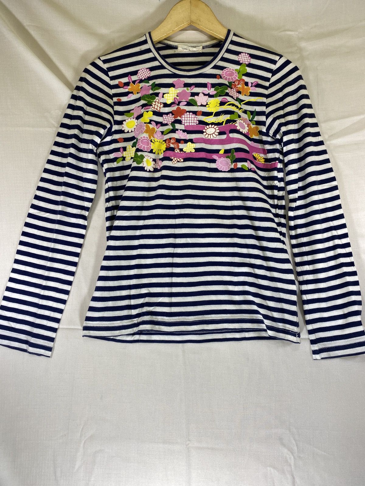 Comme des Garcons striped floral tee Size US XS / EU 42 / 0 - 1 Thumbnail