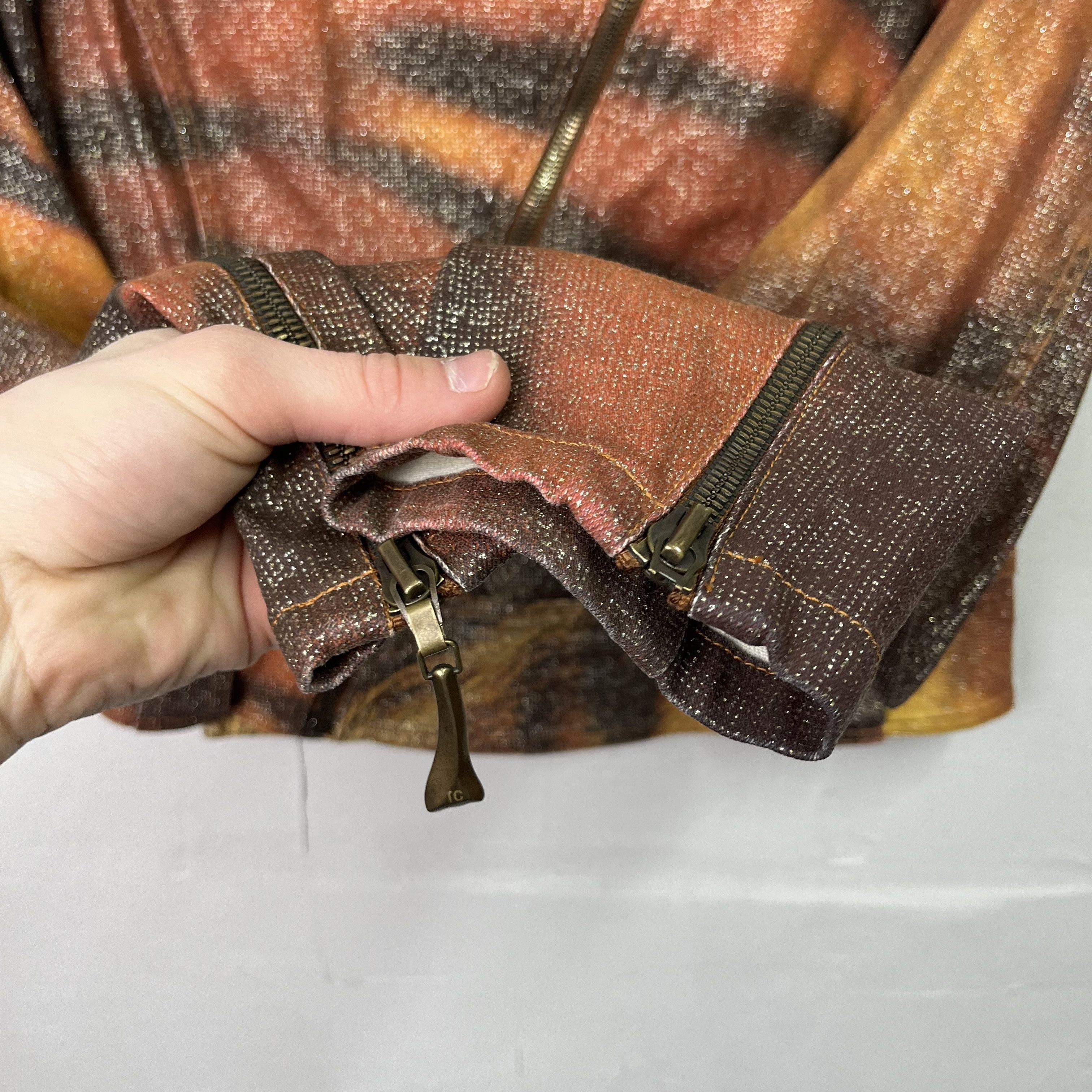 Roberto Cavalli Roberto Cavalli FW00 Glitter Tiger Zip Jacket Size L / US 10 / IT 46 - 9 Thumbnail