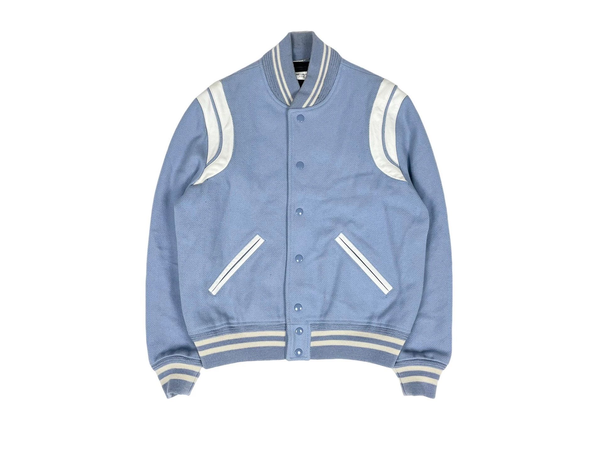 Saint Laurent Paris Saint Laurent Paris Wool baseball jacket Size US S / EU 44-46 / 1 - 1 Thumbnail