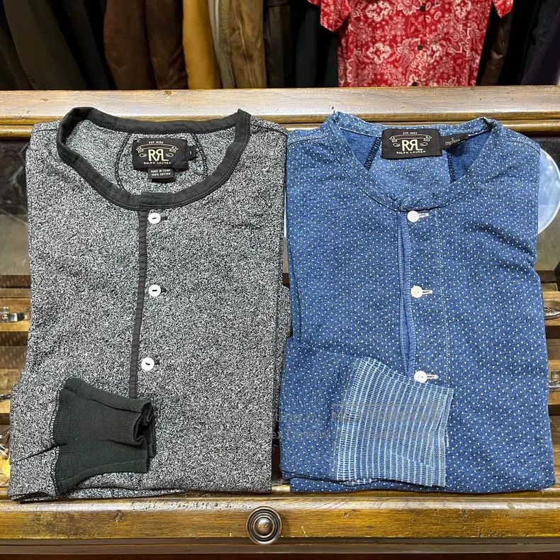 RRL Ralph Lauren RRL Ralph Lauren Blue dyed Henry shirt base shirt Size US S / EU 44-46 / 1 - 7 Thumbnail