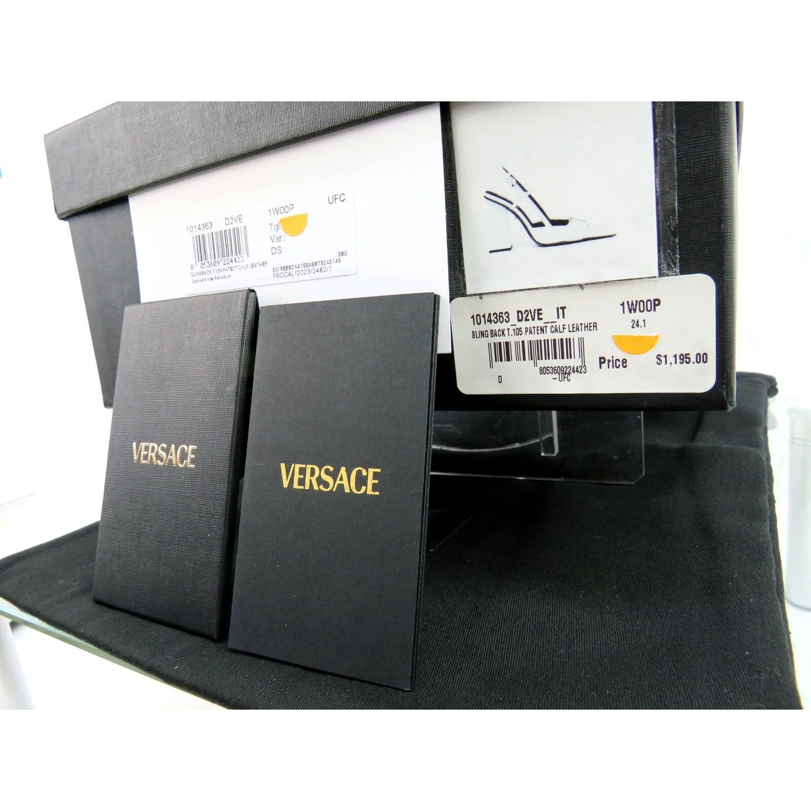 Versace VERSACE BLACK PATENT LEATHER COIN MEDUSA SANDALS PUMPS 37.5 Size US 7.5 / IT 37.5 - 13 Thumbnail