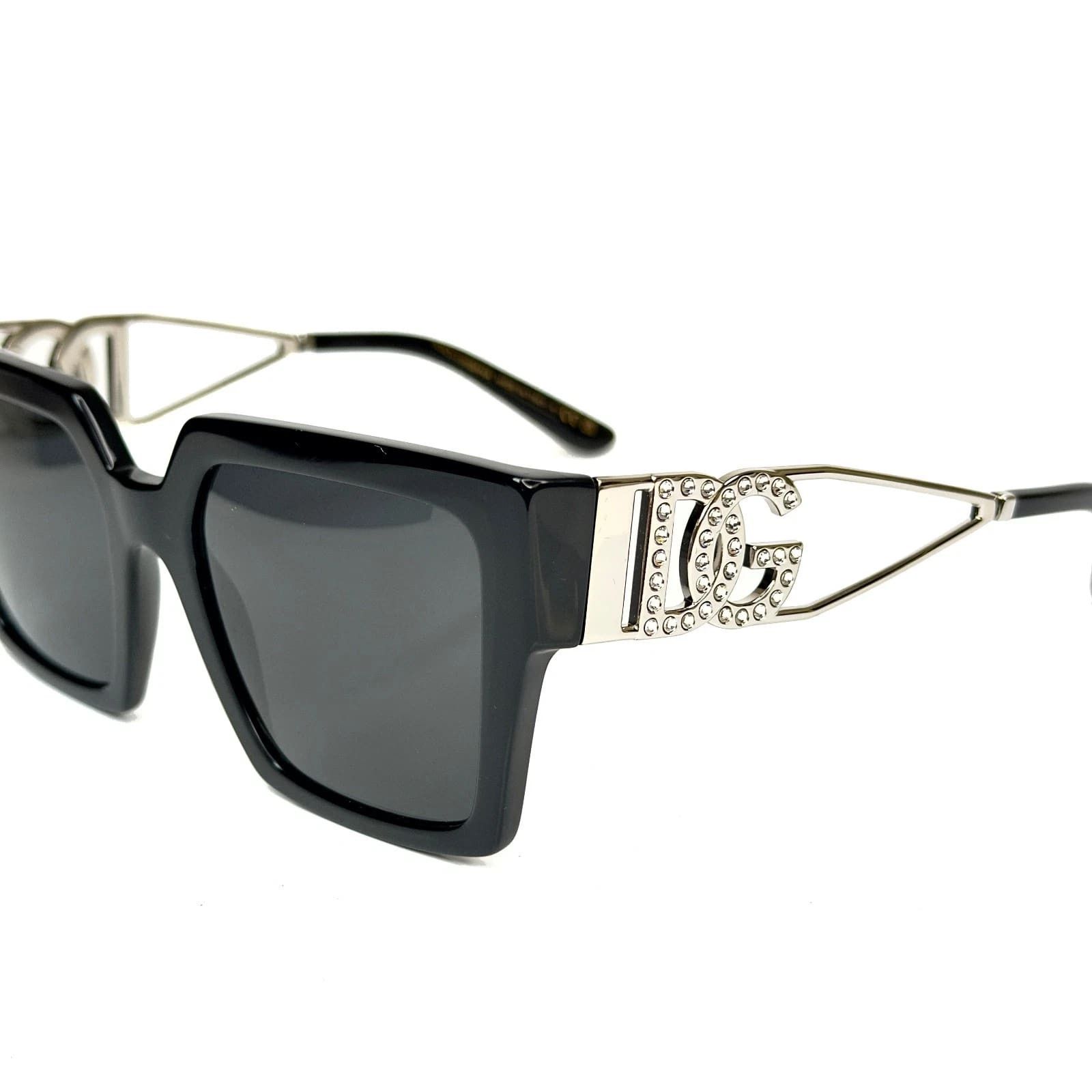 Dolce & Gabbana DOLCE & GABBANA 4446 DIVA DG4446B Black Geometric Sunglasses Size ONE SIZE - 3 Thumbnail