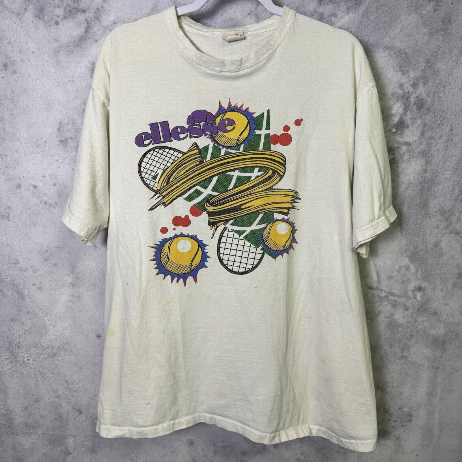 Vintage Tennis Ellesse Italy 90s Tee Size US L / EU 52-54 / 3 - 1 Thumbnail