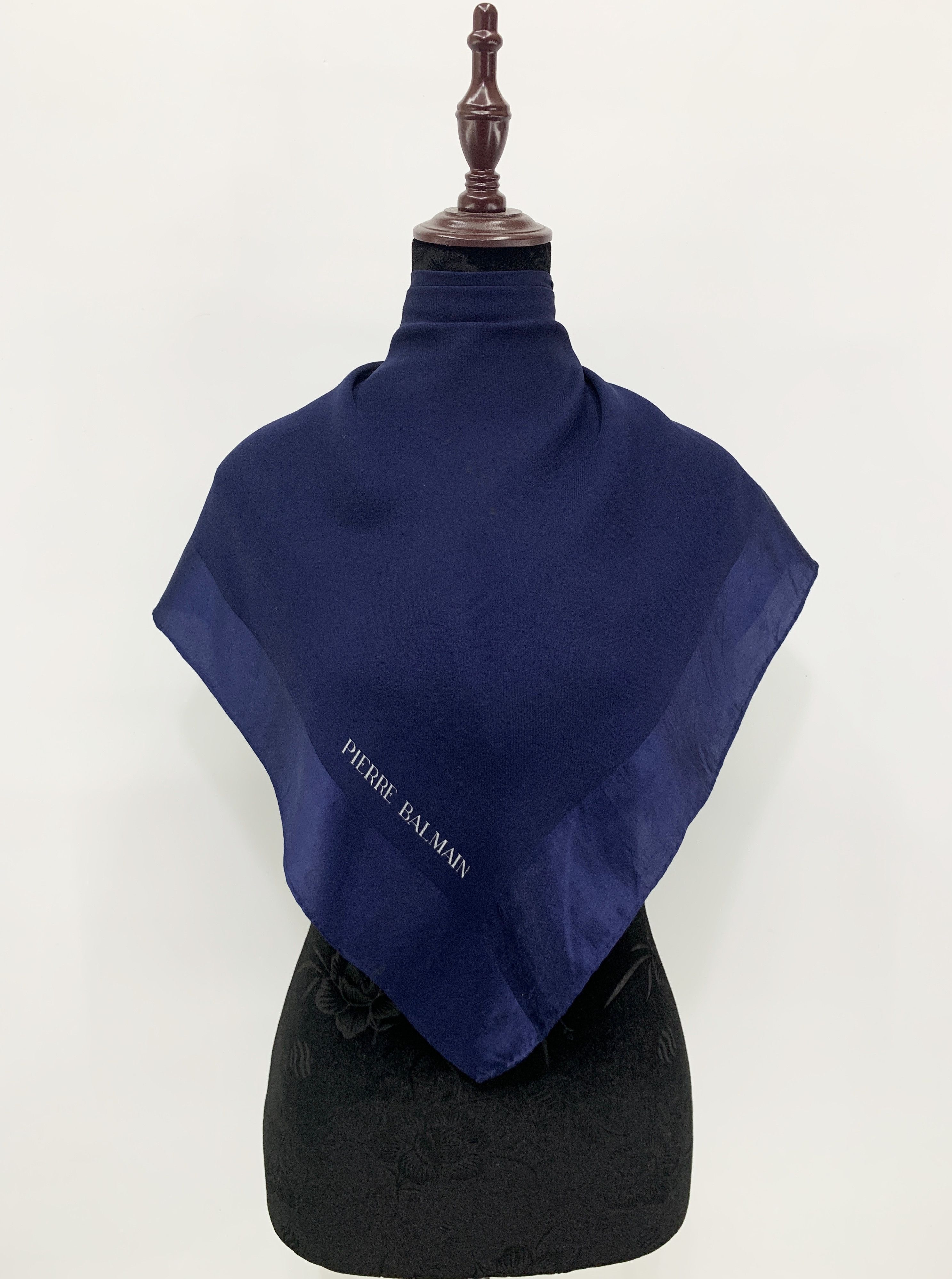 Vintage Pierre Balmain Silk Scarf Neckwear Shawl SCA762