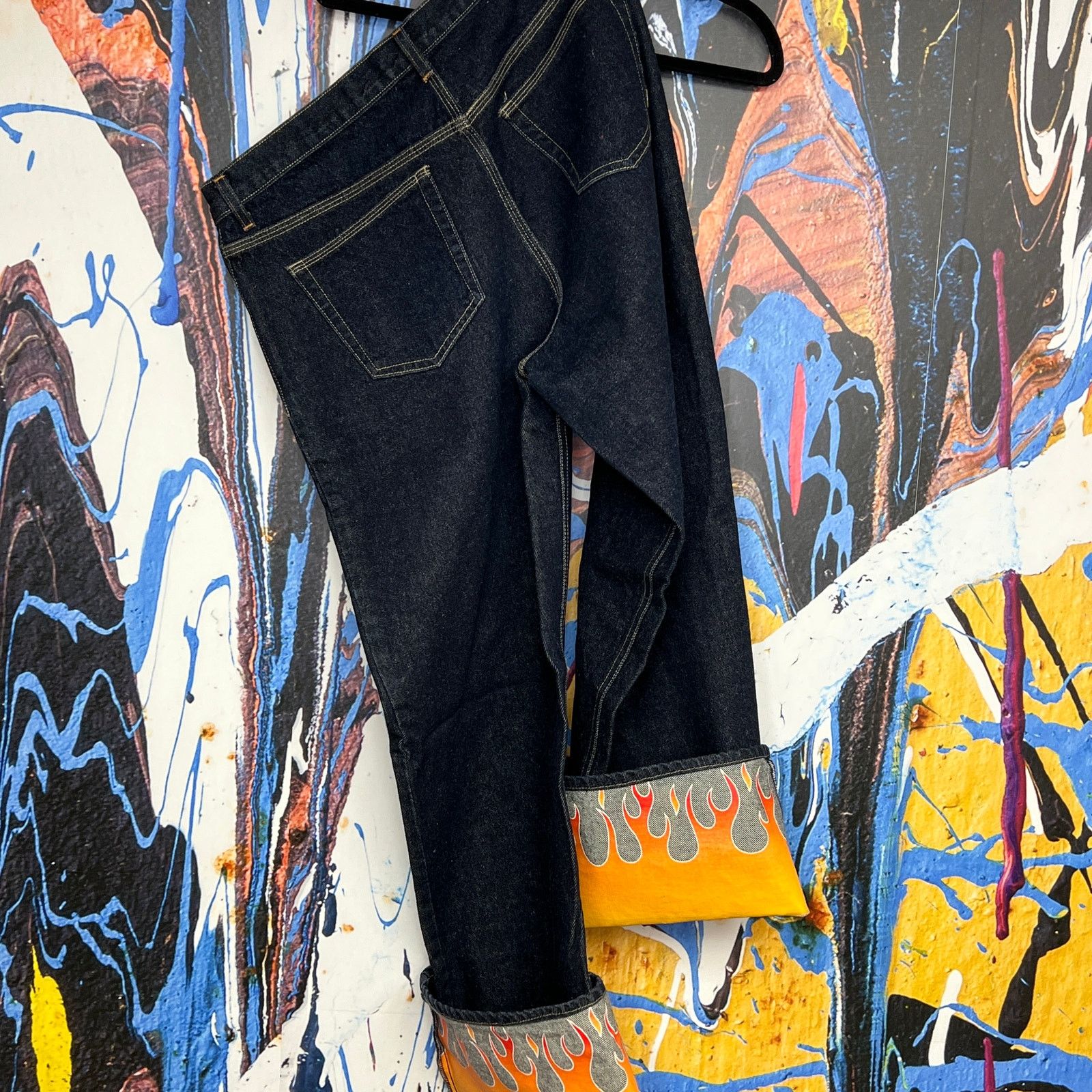Vintage × Von Dutch Vintage Von Dutch Rare Screenprinted Rockabilly Flame Jeans Size US 36 / EU 52 - 1 Thumbnail