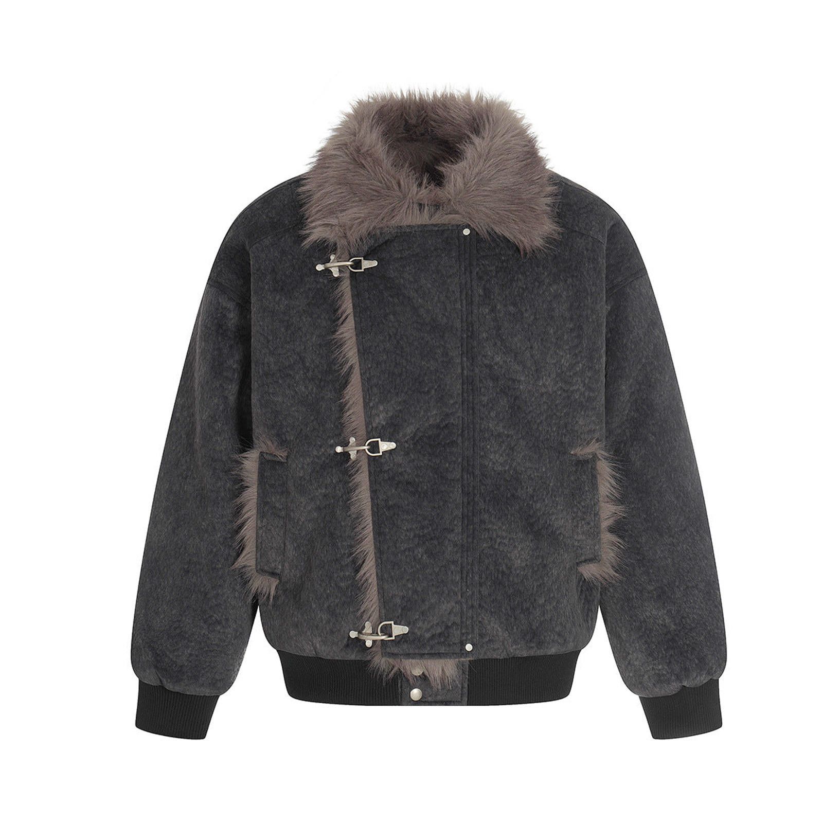 Japanese Brand Faux Shearling Bomber Jackets, Cozy Outerwear Size US M / EU 48-50 / 2 - 1 Thumbnail