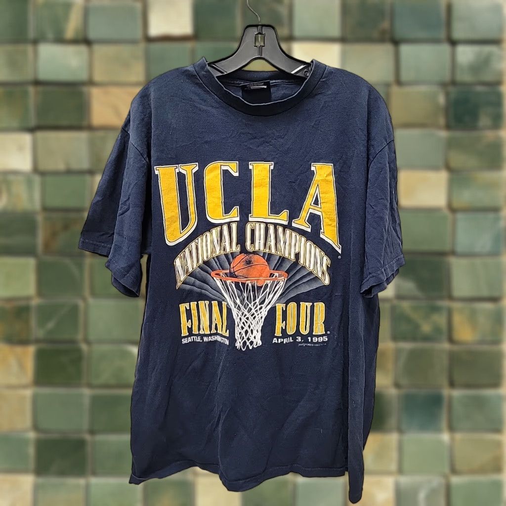 Jansport Vintage JanSport UCLA Final Four NCAA Basketball Champions T Shirt Gray Crew Neck Short Sleeve L Men - 90s Classic College Size US L / EU 52-54 / 3 - 1 Thumbnail