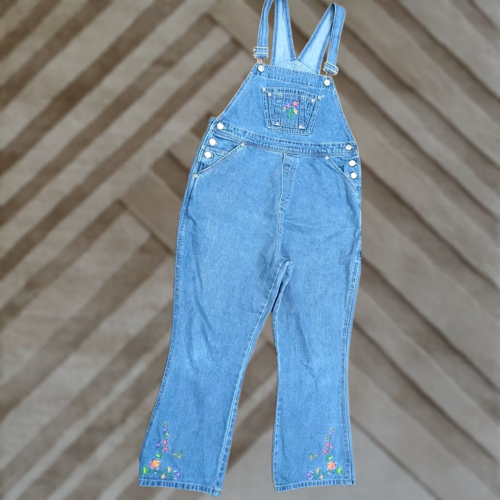 Denime No Excuses Bib Overalls Jeanswear Denim Blue Size 16 JRS Womens Regular Classic Pockets Vintage: No Excuses (Juniors) Size 26" / US 2 / IT 38 - 1 Thumbnail