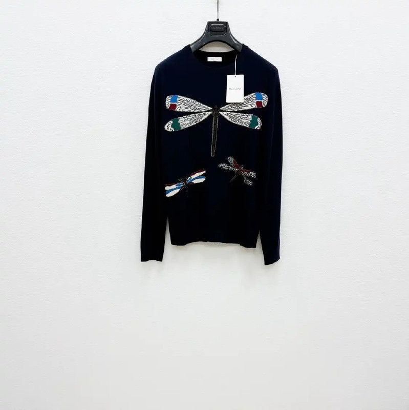 Valentino Men's Black Wool Long Sleeve Sweater 0089