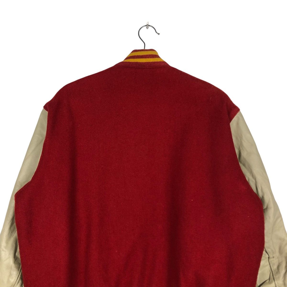 Golden Bear 🔥VTG VARSITY JUMPER BOMBER JACKET LEATHER GOLDEN BEAR USA Size US L / EU 52-54 / 3 - 11 Thumbnail
