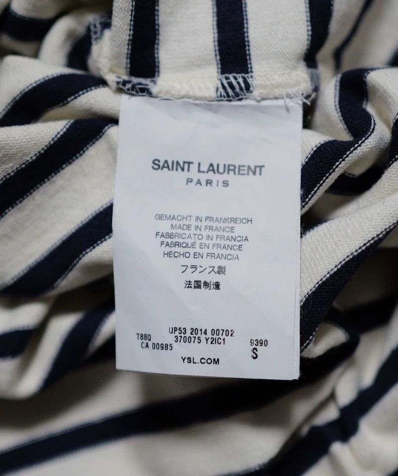 Saint Laurent Paris Saint Laurent Paris Black-and-white striped nine-sleeve bo Size S / US 4 / IT 40 - 4 Thumbnail