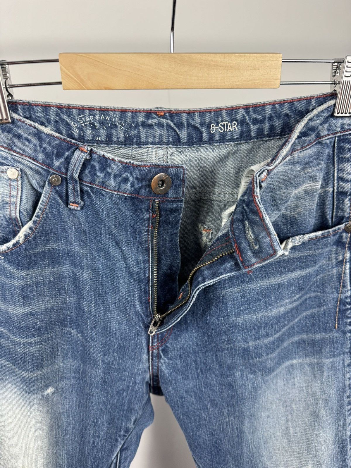 G-Star G-Star RAW Arc 3D Slim Jeans W29 L34 Faded Blue Denim Pants Size US 33 - 11 Thumbnail
