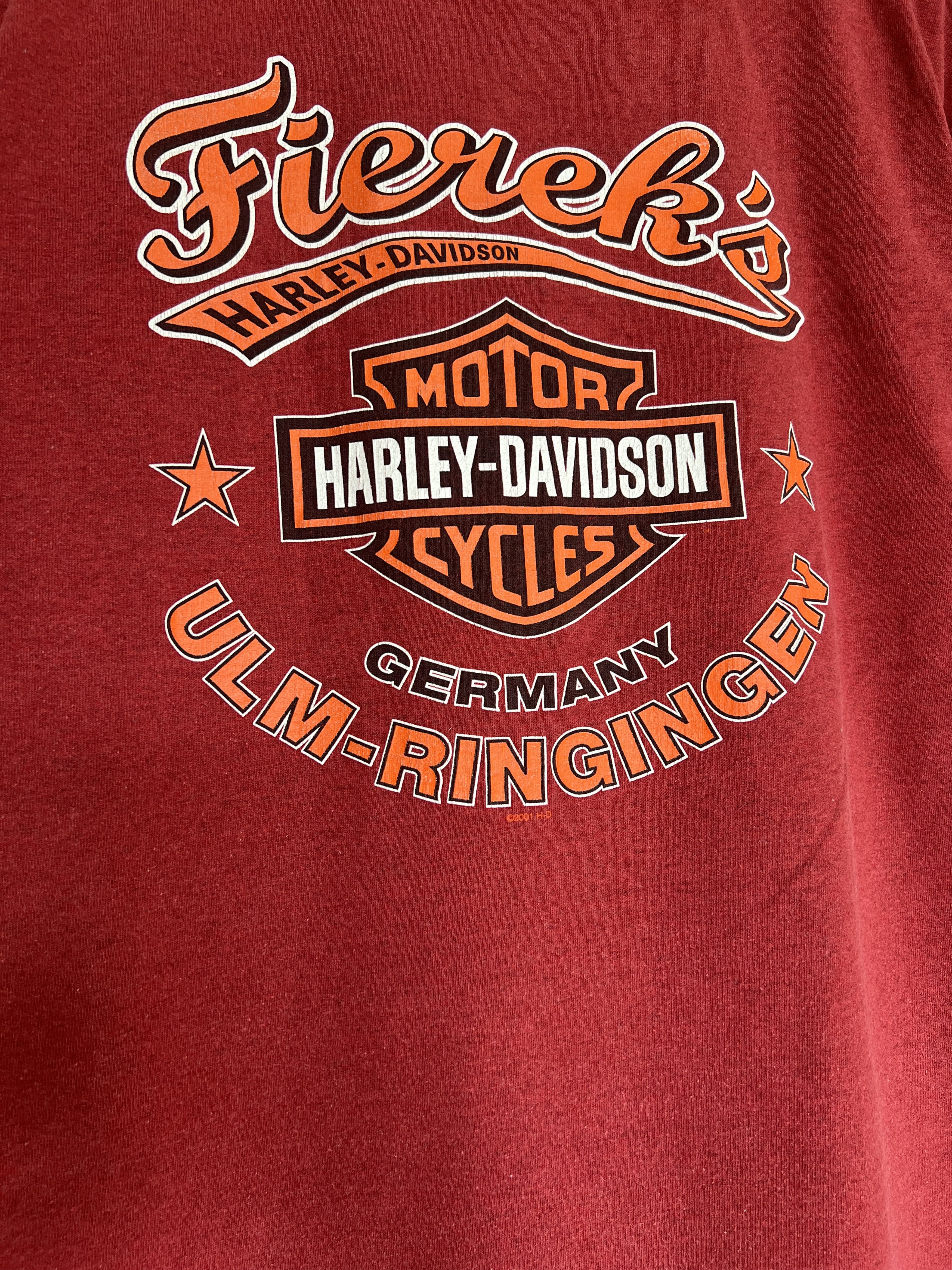 Harley Davidson Vintage 2001 Harley Davidson Fierek’s Ulm-Ringingen T-shirt Size US L / EU 52-54 / 3 - 10 Thumbnail