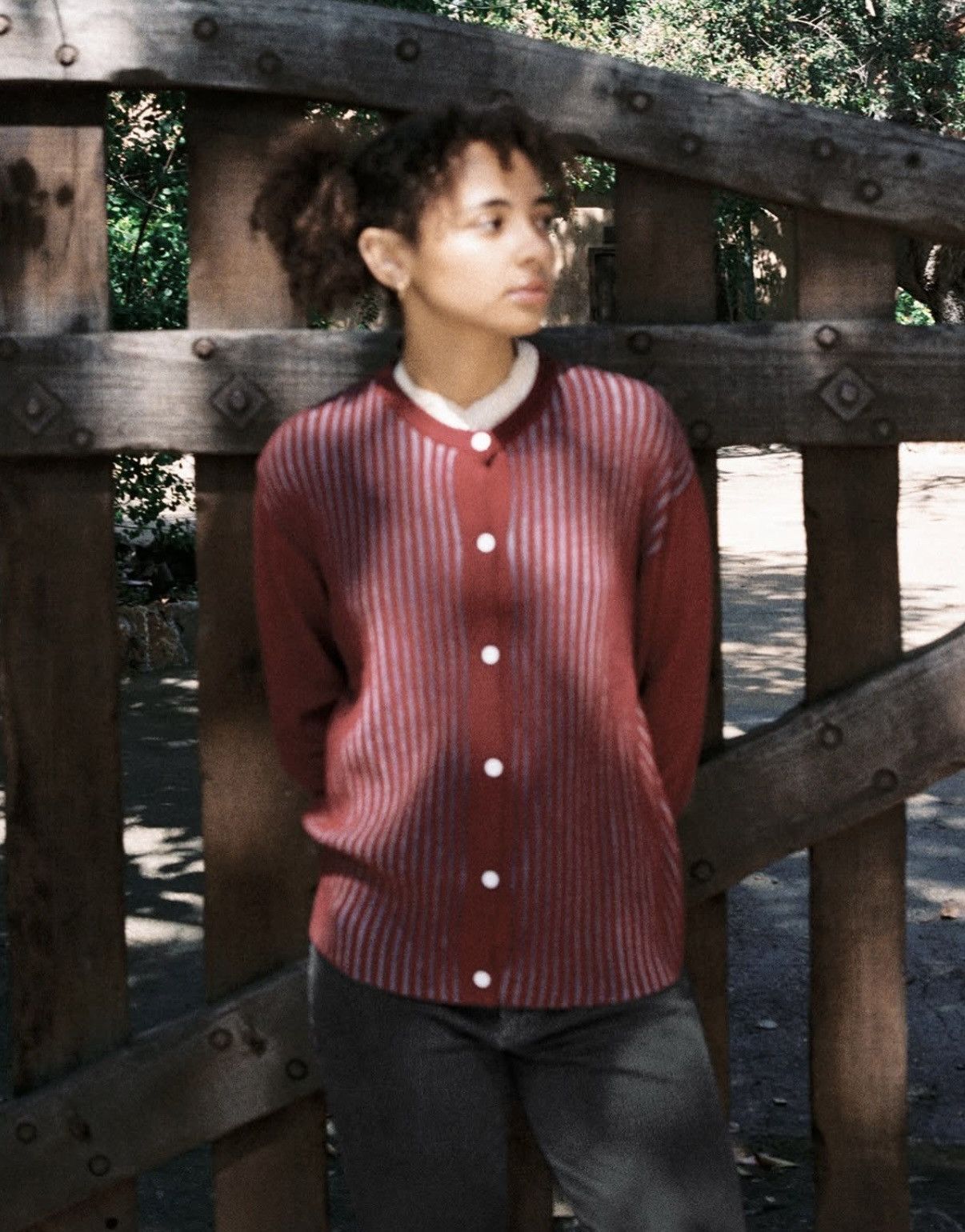 Other × Vintage Striped Red Cardigan Size US M / EU 48-50 / 2 - 3 Thumbnail