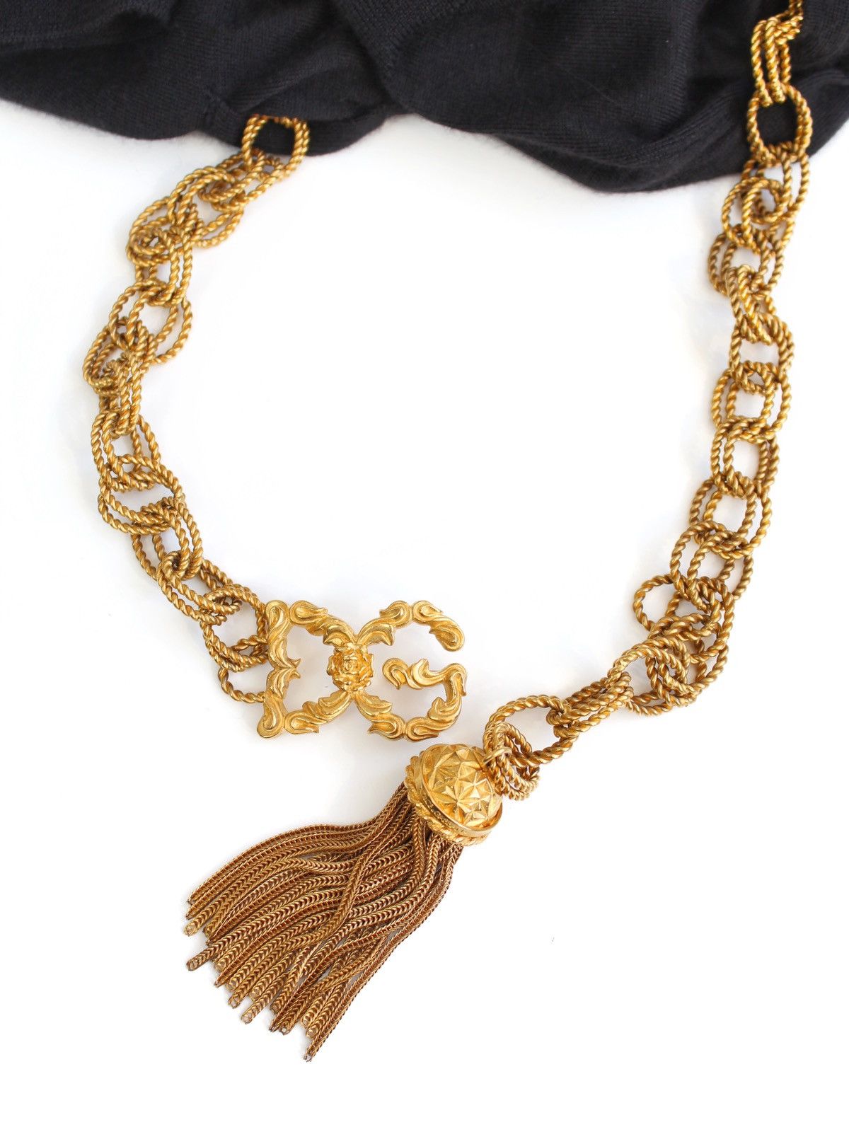 Dolce & Gabbana Dolce Gabbana Rare Sweater With Gold Chain Belt Size S / US 4 / IT 40 - 6 Thumbnail
