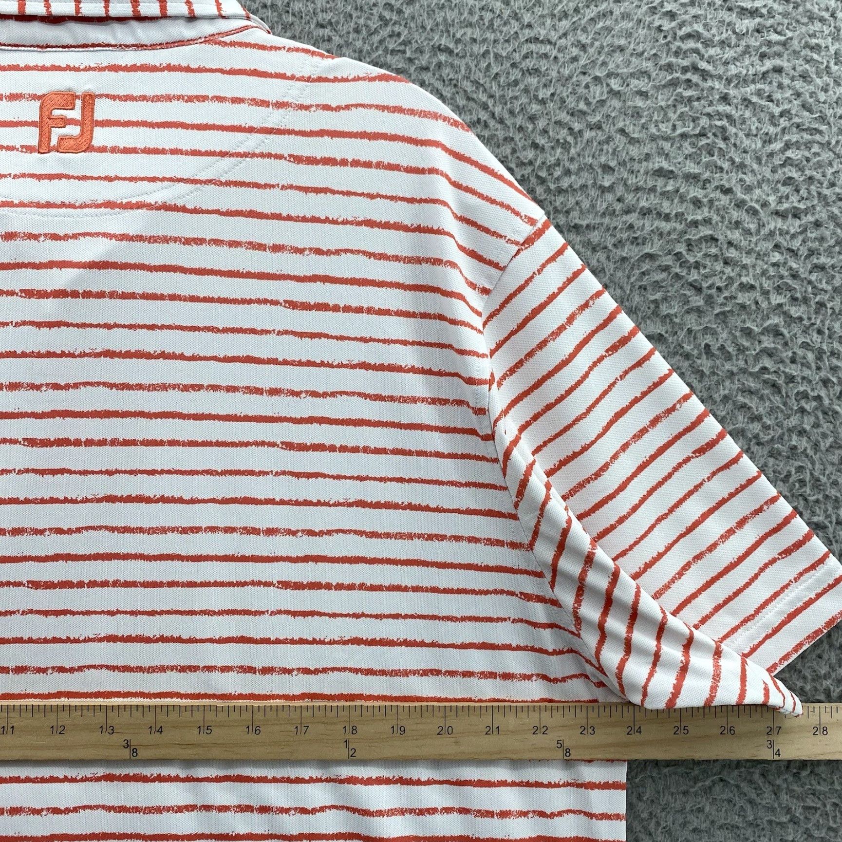 Footjoy Footjoy Polo Shirt Adult Large White Striped Athletic Fit Golf Casual Outdoor FJ Shirt Men's Polo Size US L / EU 52-54 / 3 - 7 Thumbnail