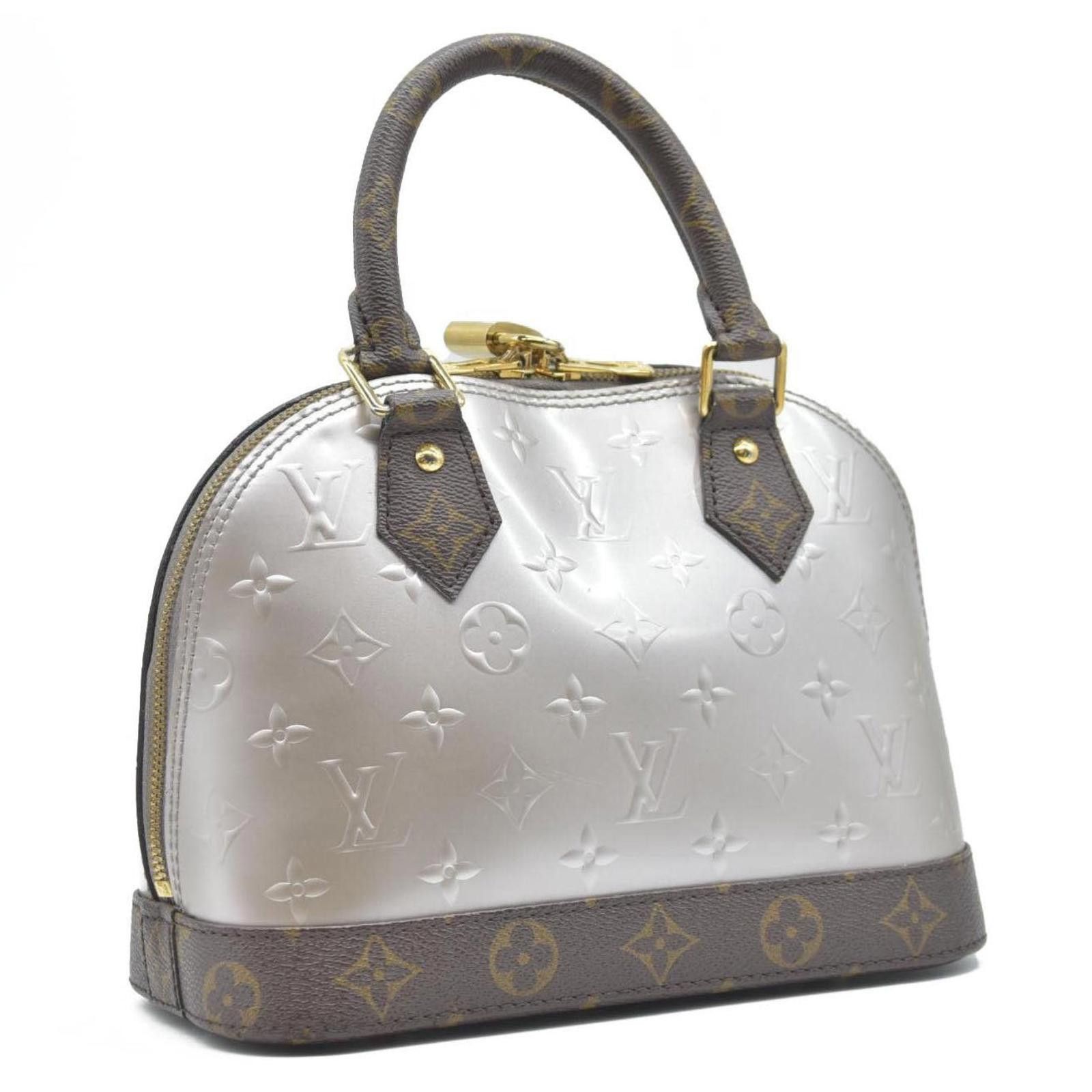 Louis Vuitton $1940 Louis Vuitton Vernis Monogram Alma BB Taupe Metallise Size ONE SIZE - 10 Thumbnail