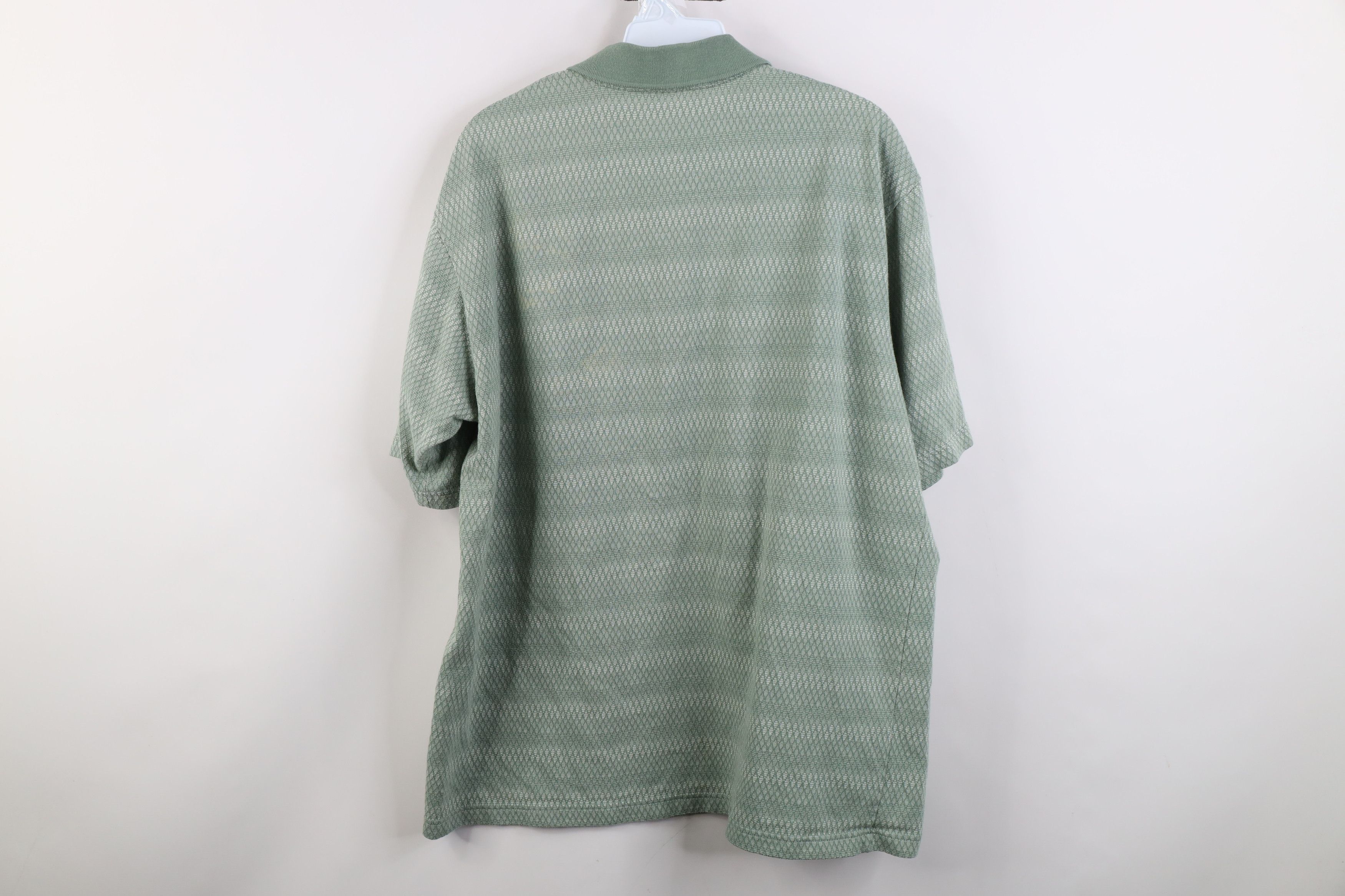 Vintage Vintage 90s Streetwear Striped Diamond Knit Golf Polo Shirt Size US L / EU 52-54 / 3 - 9 Thumbnail