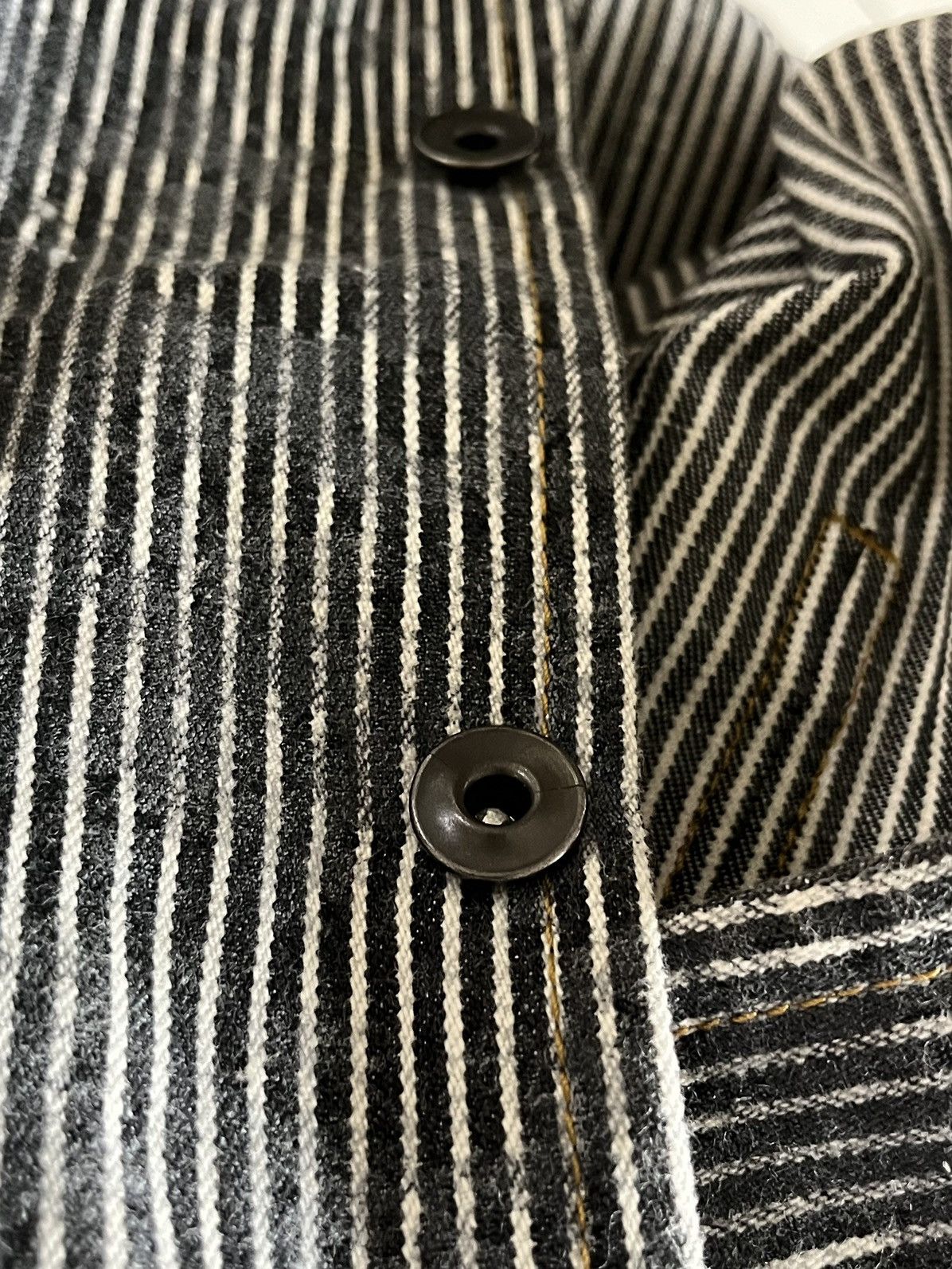Japanese Brand Nationality + Name Grosbec Hickory Stripe Chore Coat Jacket Size US L / EU 52-54 / 3 - 6 Thumbnail