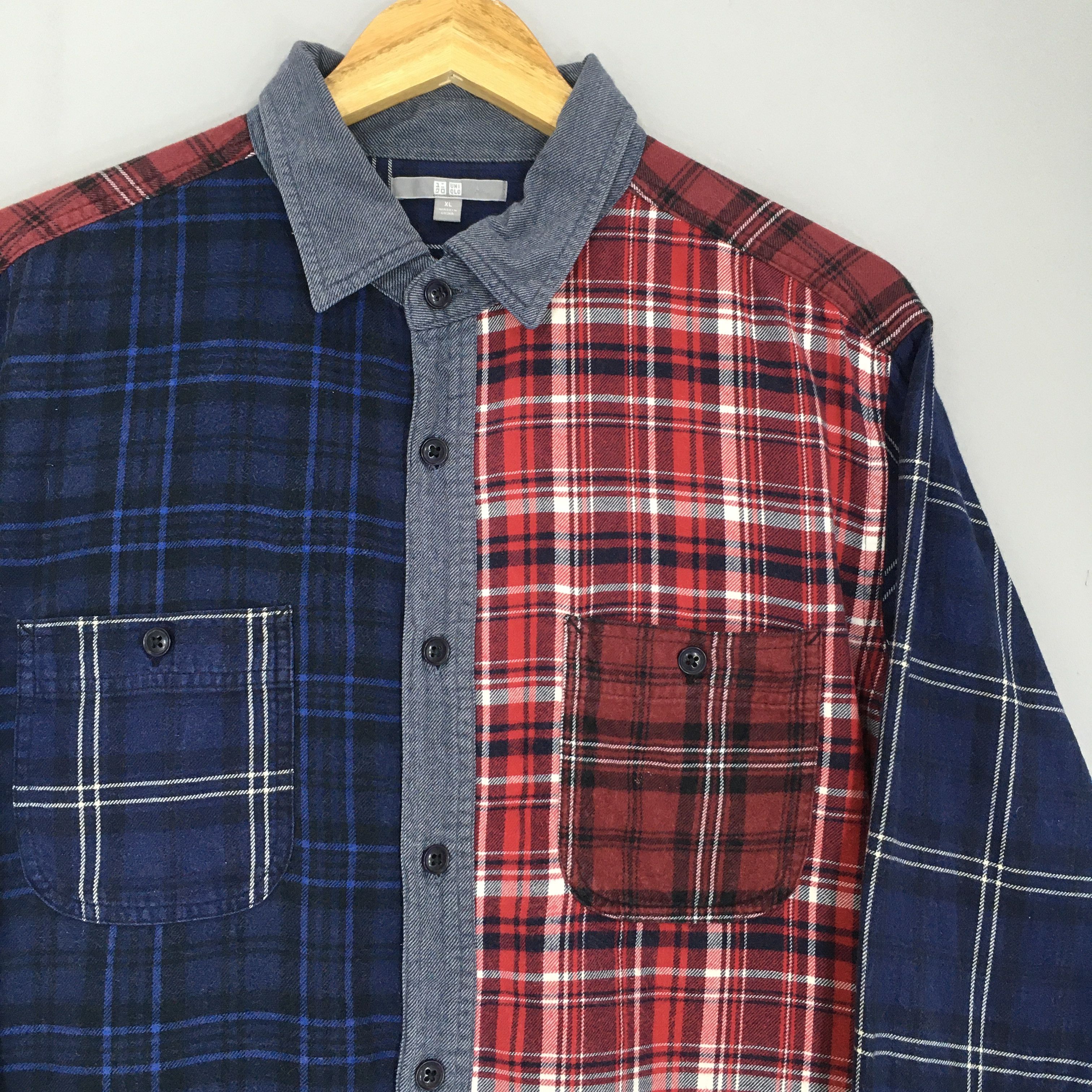 Flannel × Japanese Brand × Vintage Patchwork Checkered Rebuild Flannel Shirt XLarge Size US XL / EU 56 / 4 - 2 Thumbnail