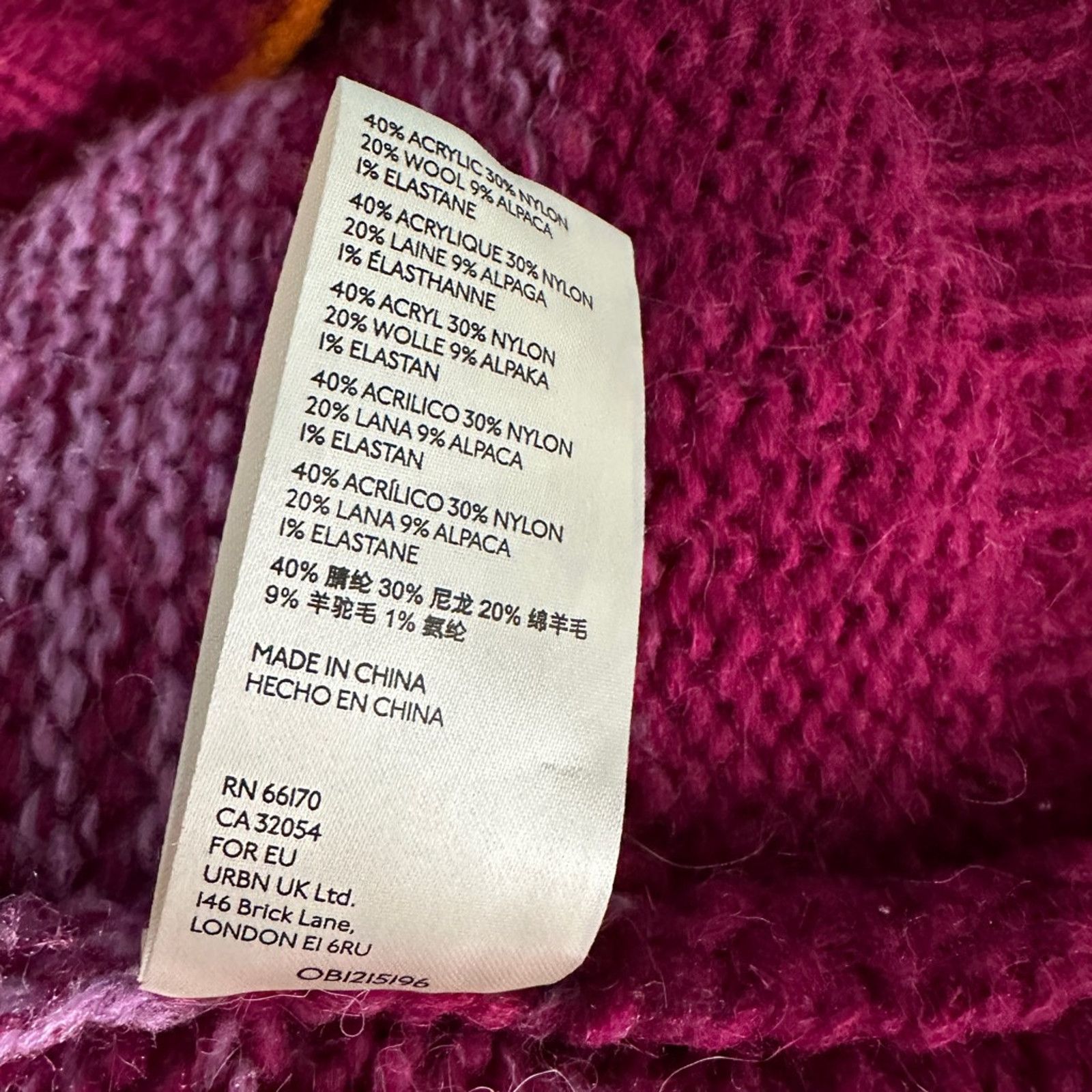 Anthropologie Anthropologie Womens Sweater Orange Pink Ombre Chunky XXS Size XXS / US 00 / IT 34 - 10 Thumbnail