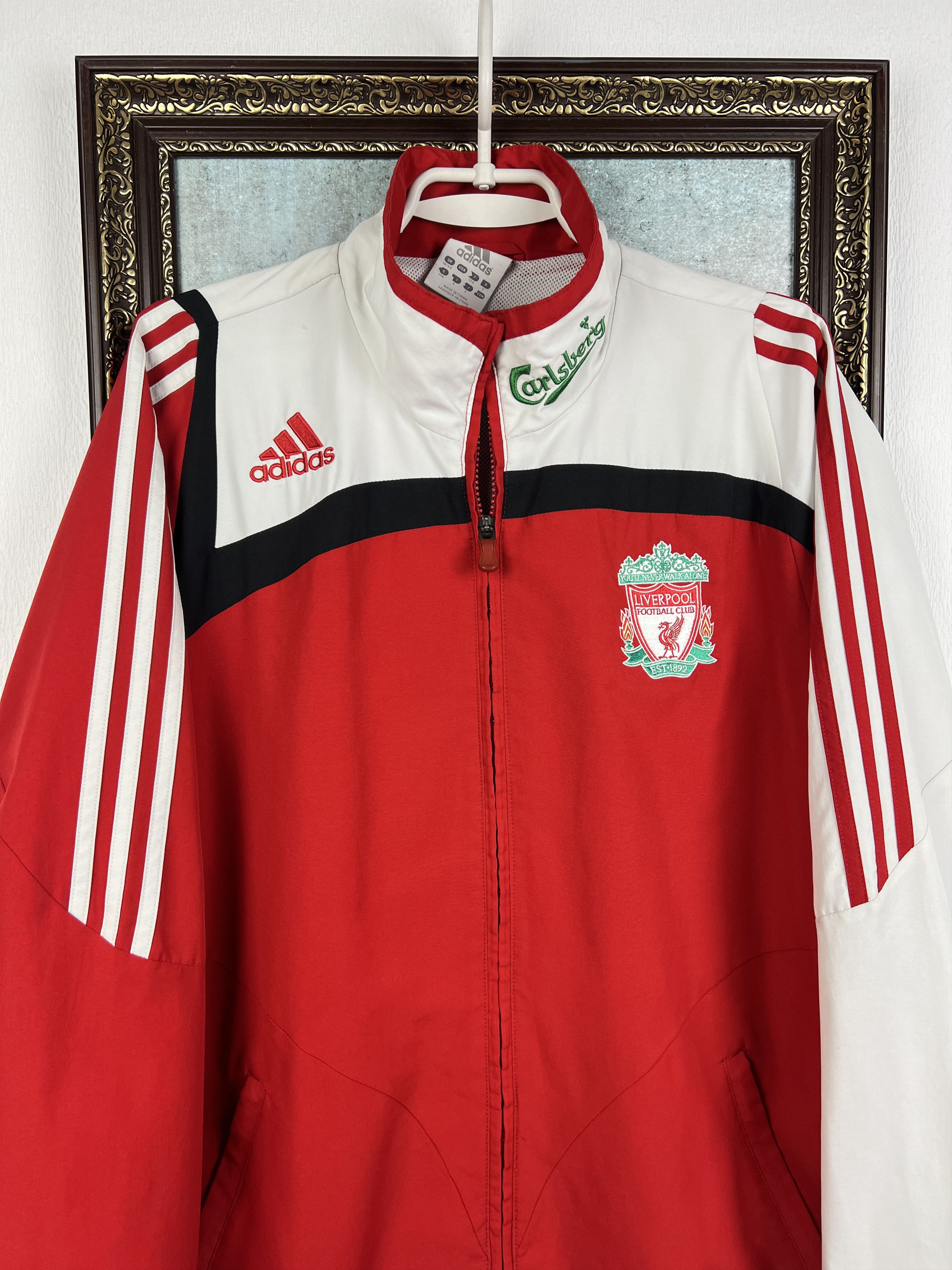 Adidas Vintage Liverpool Football Jacket Soccer Track Top Rare Size US M / EU 48-50 / 2 - 2 Thumbnail