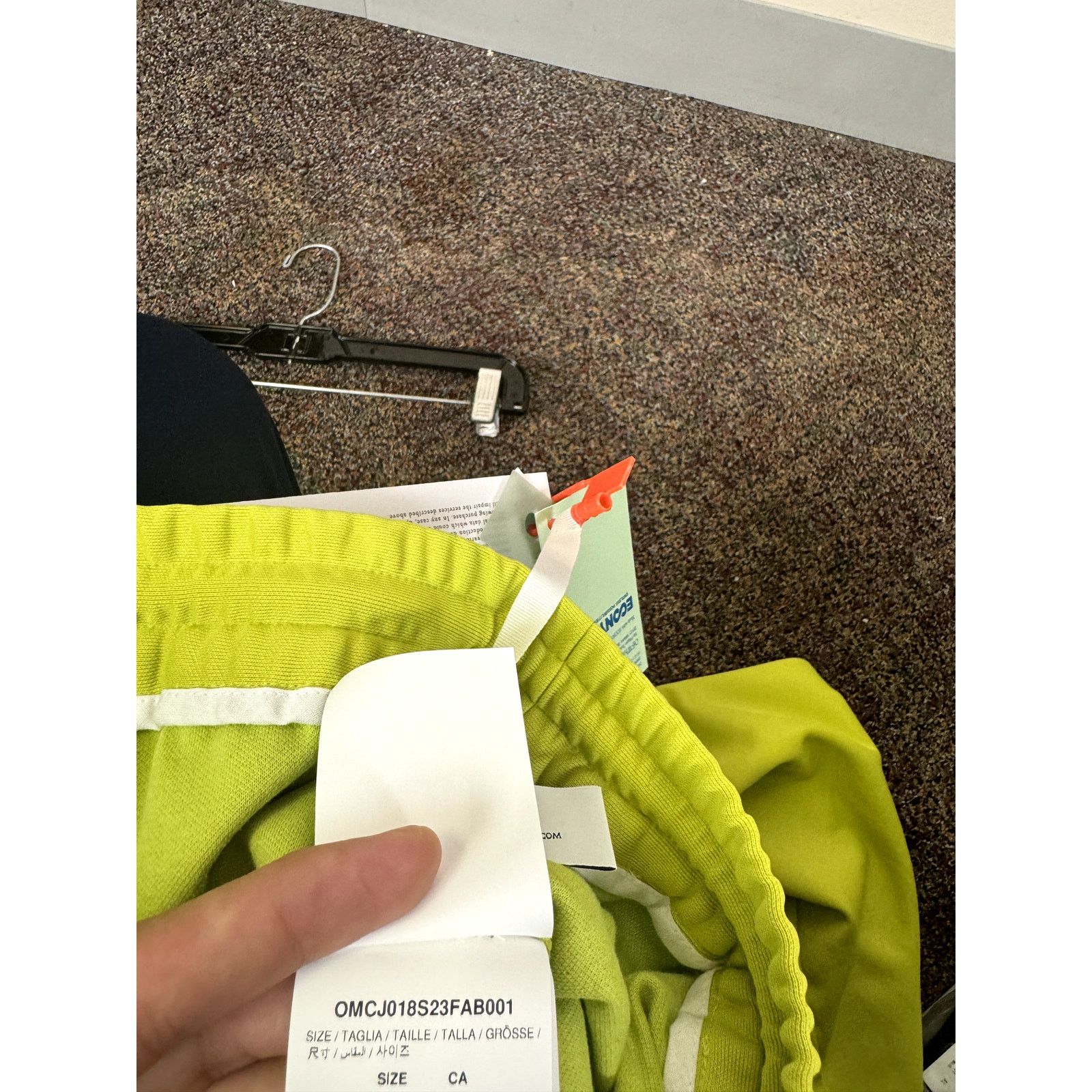 Off-White o1rshd1 Single Arrow Slim Trackpant in Lime White Size US 36 / EU 52 - 14 Thumbnail