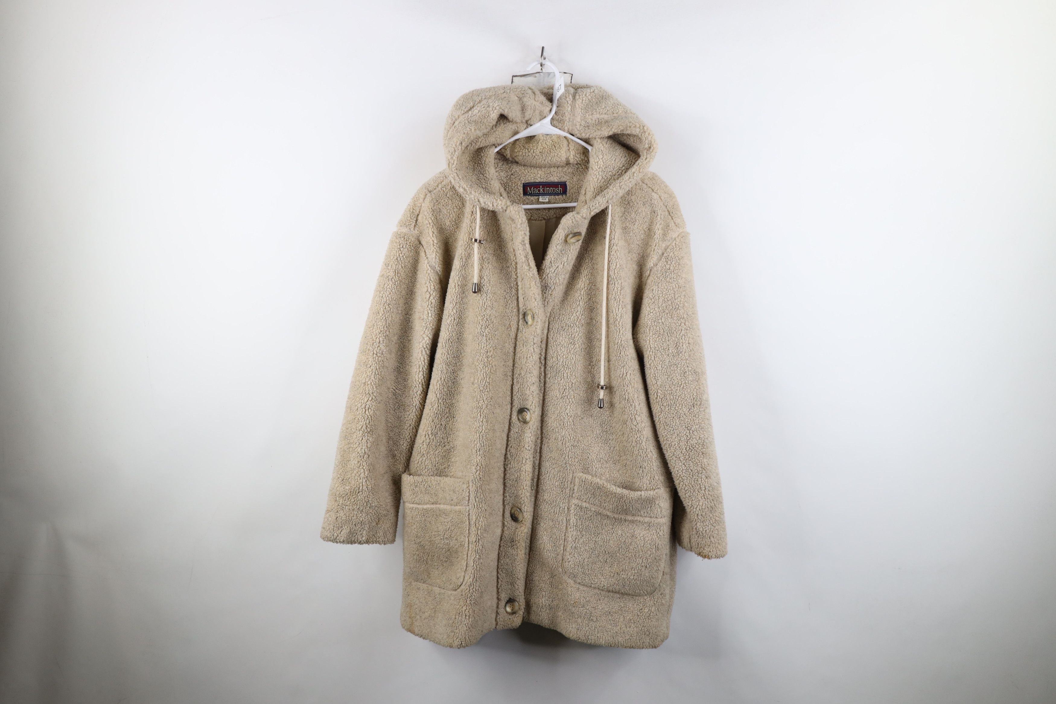 Vintage Vintage 90s Streetwear Pile Fleece Hooded Parka Jacket USA Size M / US 6-8 / IT 42-44 - 1 Thumbnail