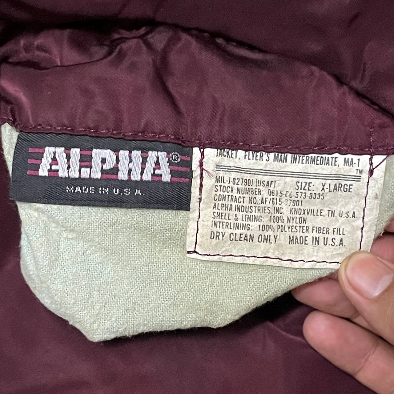 Alpha Industries Vintage Alpha Industries Ma1 Bomber Military Jacket Size US XL / EU 56 / 4 - 7 Thumbnail