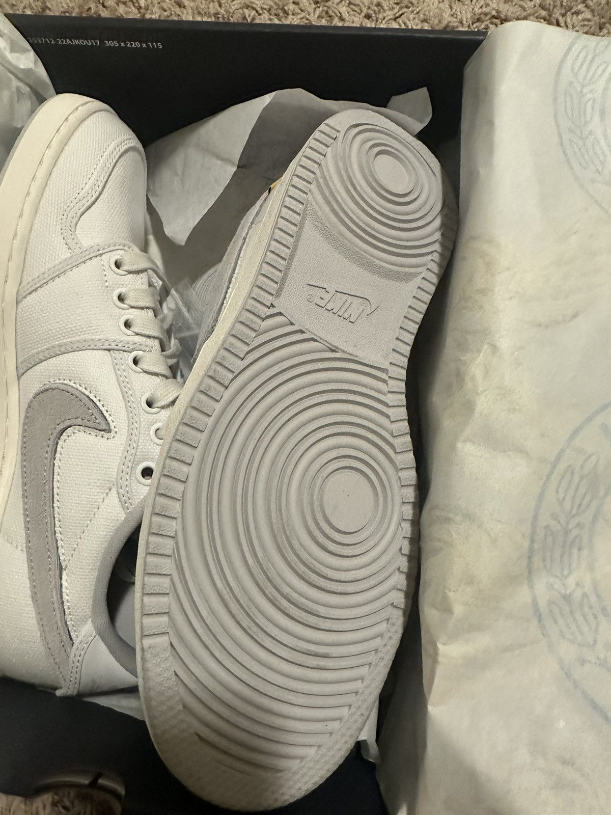 Jordan Brand Nike Union x Jordan 1 AJKO Low “White canvas” Size US 9 / EU 42 - 2 Thumbnail
