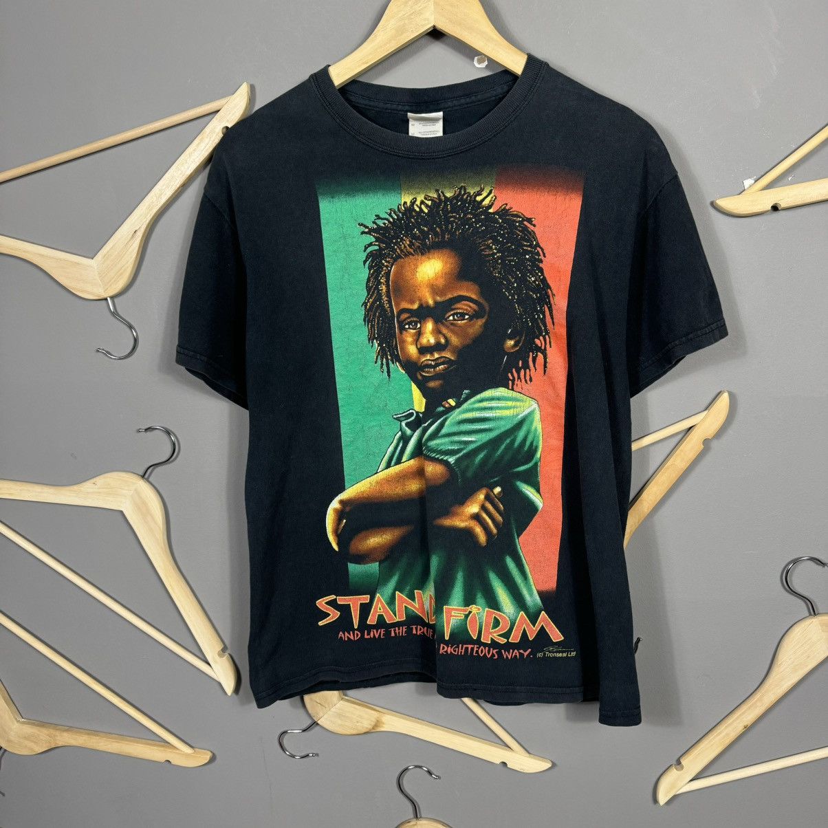 Bob Marley × Vintage Vintage Stand Firm Rasta T-shirt Size US M / EU 48-50 / 2 - 2 Thumbnail