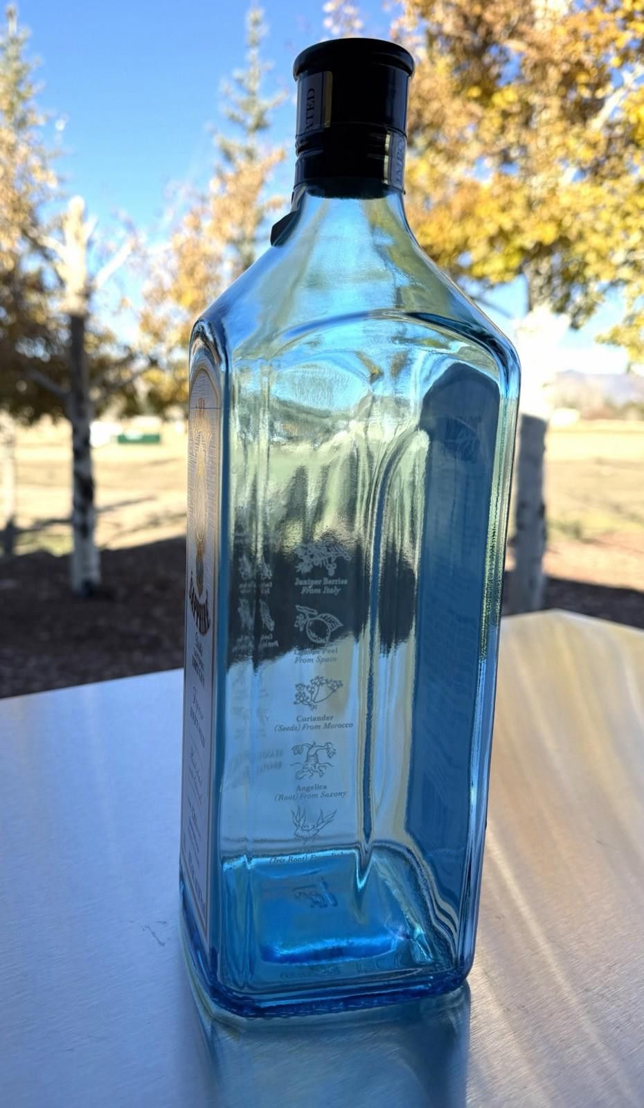 Other Bombay Sapphire London Dry Gin EMPTY Blue Bottle w Cap 1.75L Size ONE SIZE - 5 Thumbnail