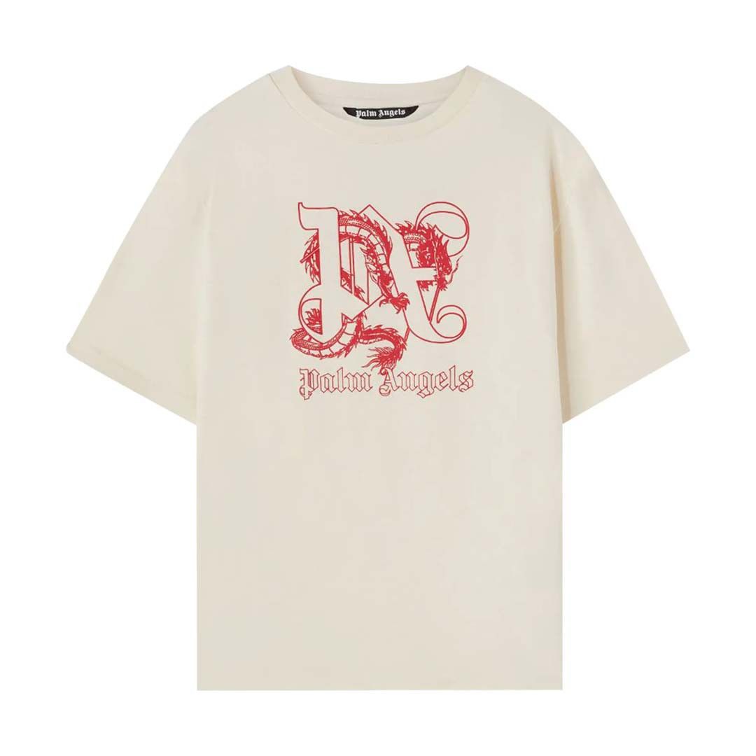 Palm Angels Dragon Lunar New Year Tee Beige Size US S / EU 44-46 / 1 - 1 Thumbnail