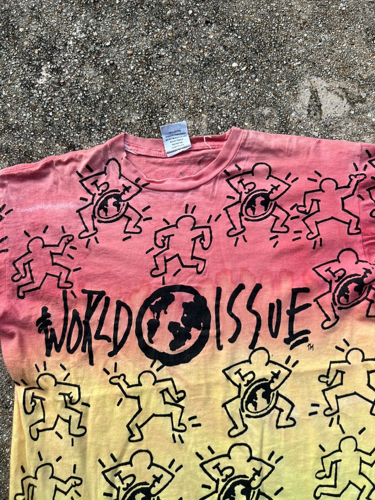Keith Haring × Vintage Vintage Rare Keith Haring World Issue Shirt Size US M / EU 48-50 / 2 - 3 Thumbnail