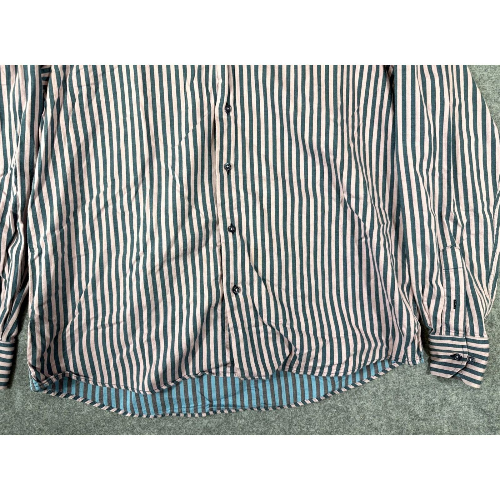Luchiano Visconti Luciano Visconti Button-Up Shirt Mens XL Pink Blue Striped Long Sleeve Collared Shirt Size US XL / EU 56 / 4 - 4 Thumbnail