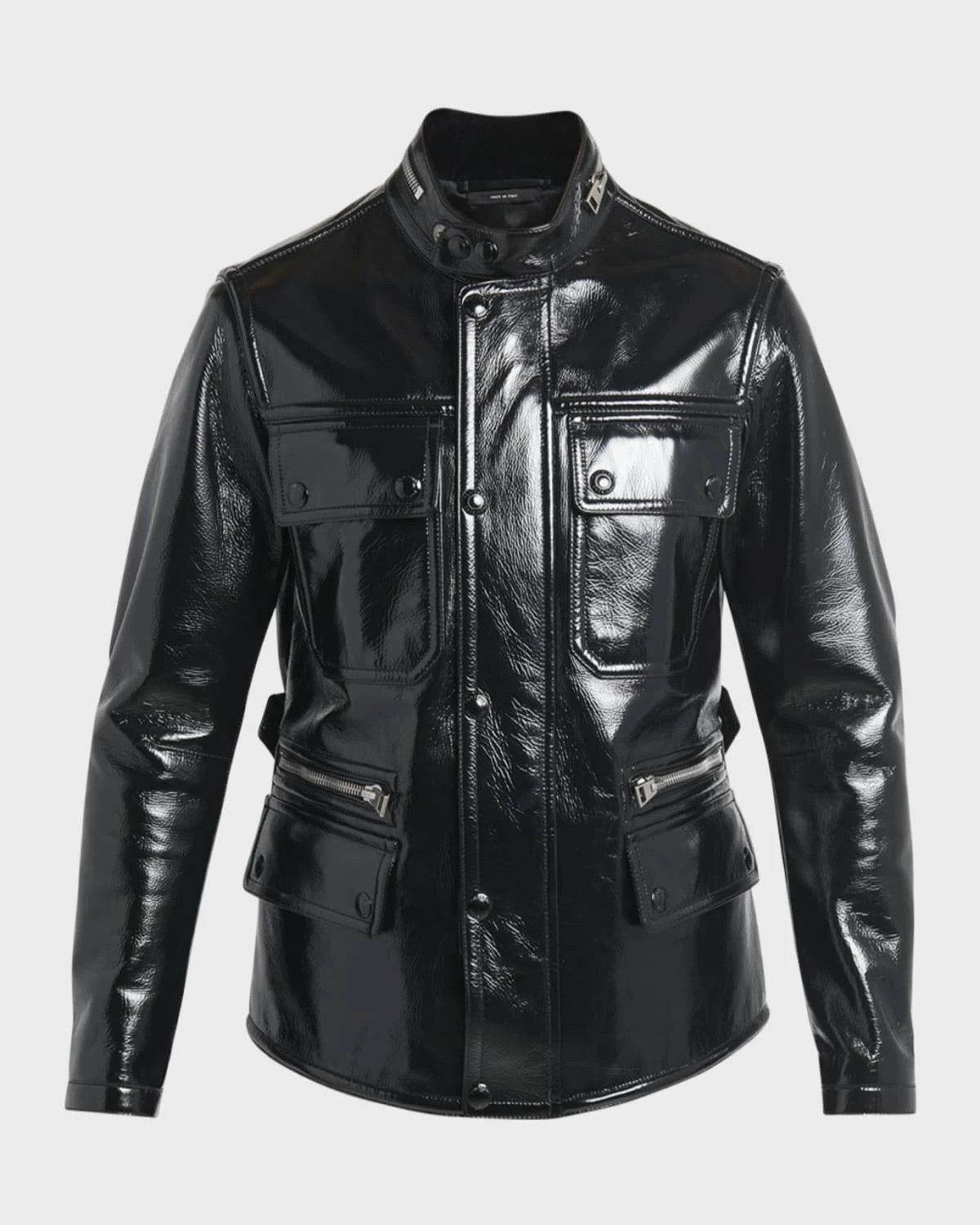 Tom Ford o1w1db10624 Leather Motorcycle Jacket in Black Size US M / EU 48-50 / 2 - 1 Thumbnail