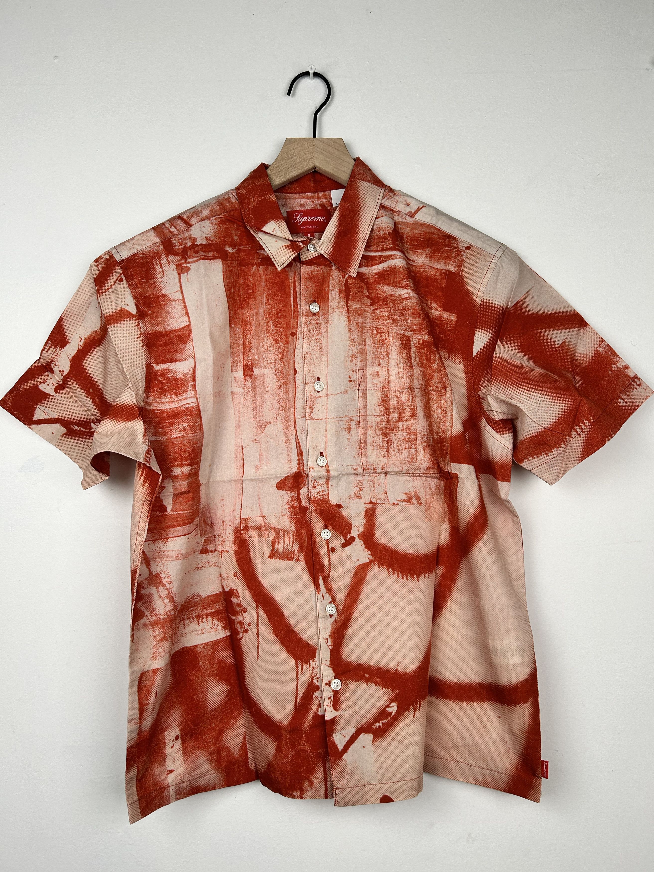 Supreme Supreme x Christopher Wool Short-Sleeve Shirt 'Red' | Grailed