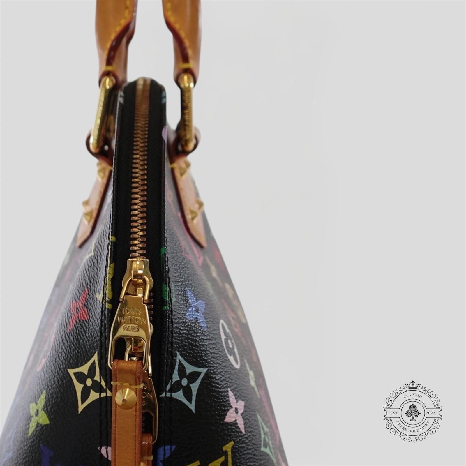 Louis Vuitton Louis Vuitton x Takashi Murakami Alma PM Handbag in Black Size ONE SIZE - 3 Thumbnail