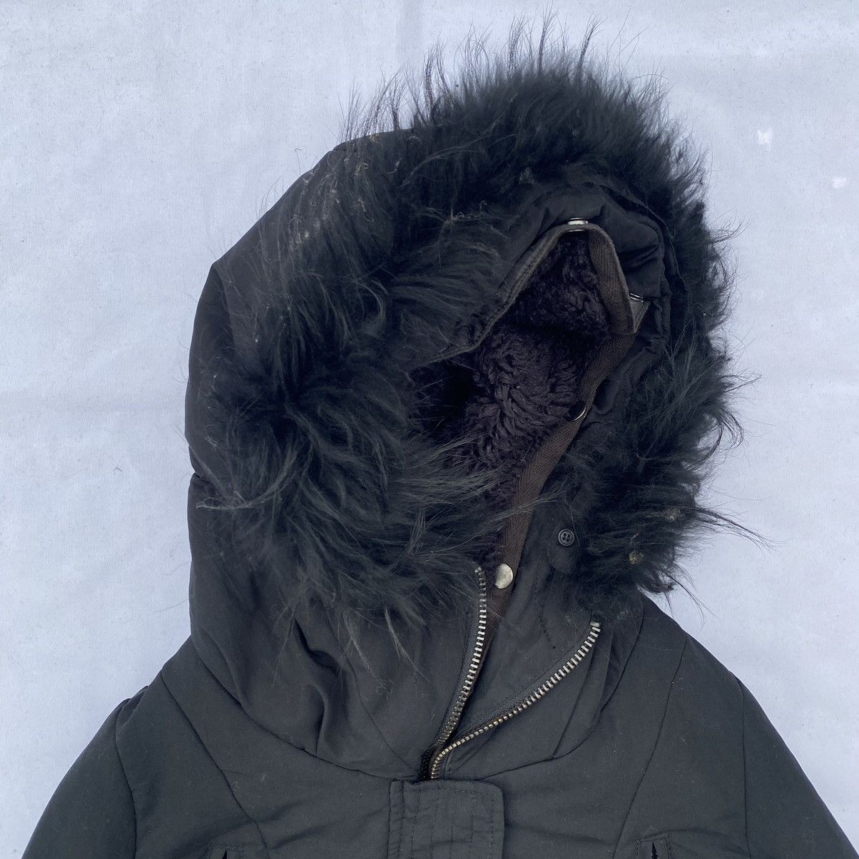 If Six Was Nine × Japanese Brand × Le Grande Bleu (L.G.B.) Egoist Black Fur Parka Hooded Jacket Size US M / EU 48-50 / 2 - 3 Thumbnail